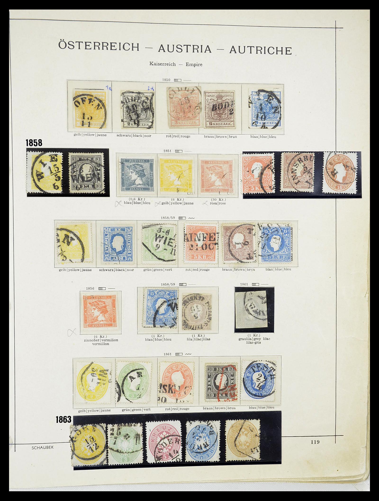 34625 001 - Stamp Collection 34625 Austria 1850-2015.