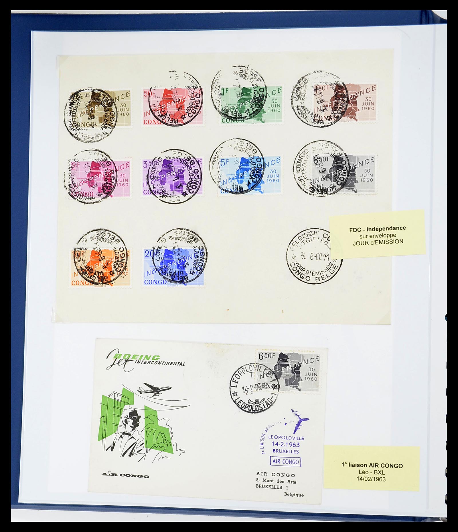 34626 001 - Postzegelverzameling 34626 Belgisch Congo 1960-1971.