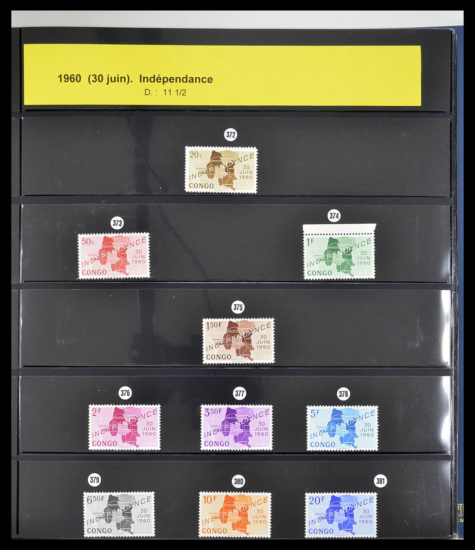 34626 002 - Postzegelverzameling 34626 Belgisch Congo 1960-1971.