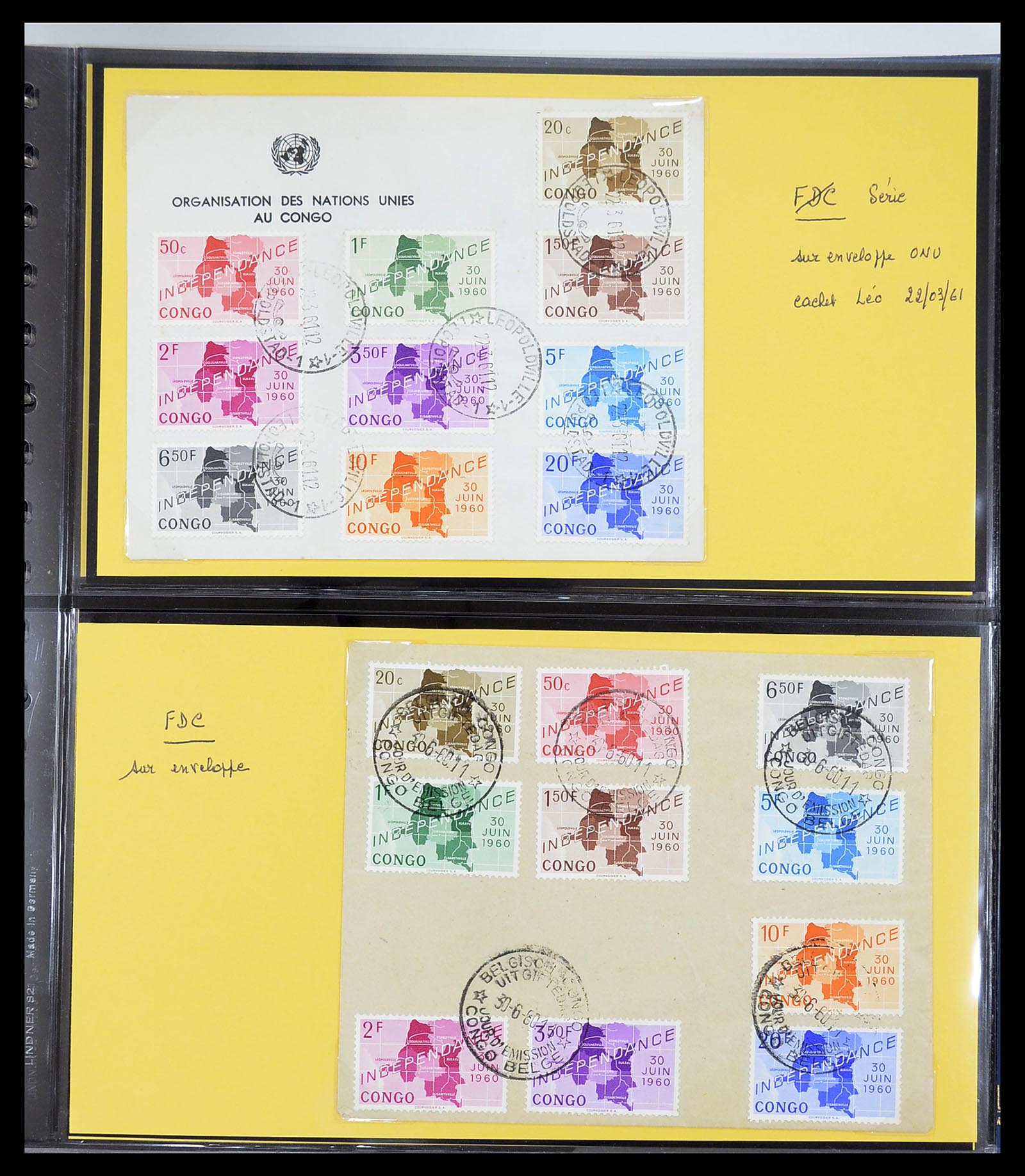 34626 004 - Postzegelverzameling 34626 Belgisch Congo 1960-1971.