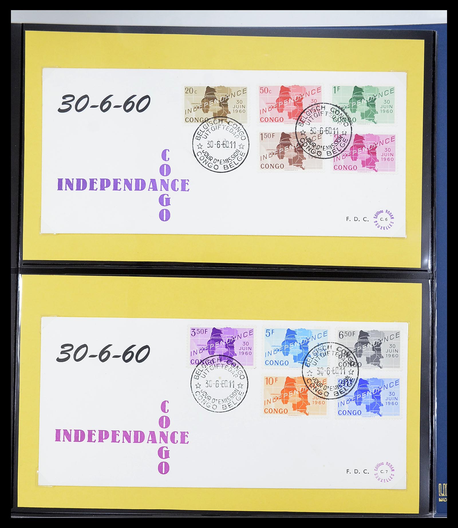 34626 006 - Postzegelverzameling 34626 Belgisch Congo 1960-1971.
