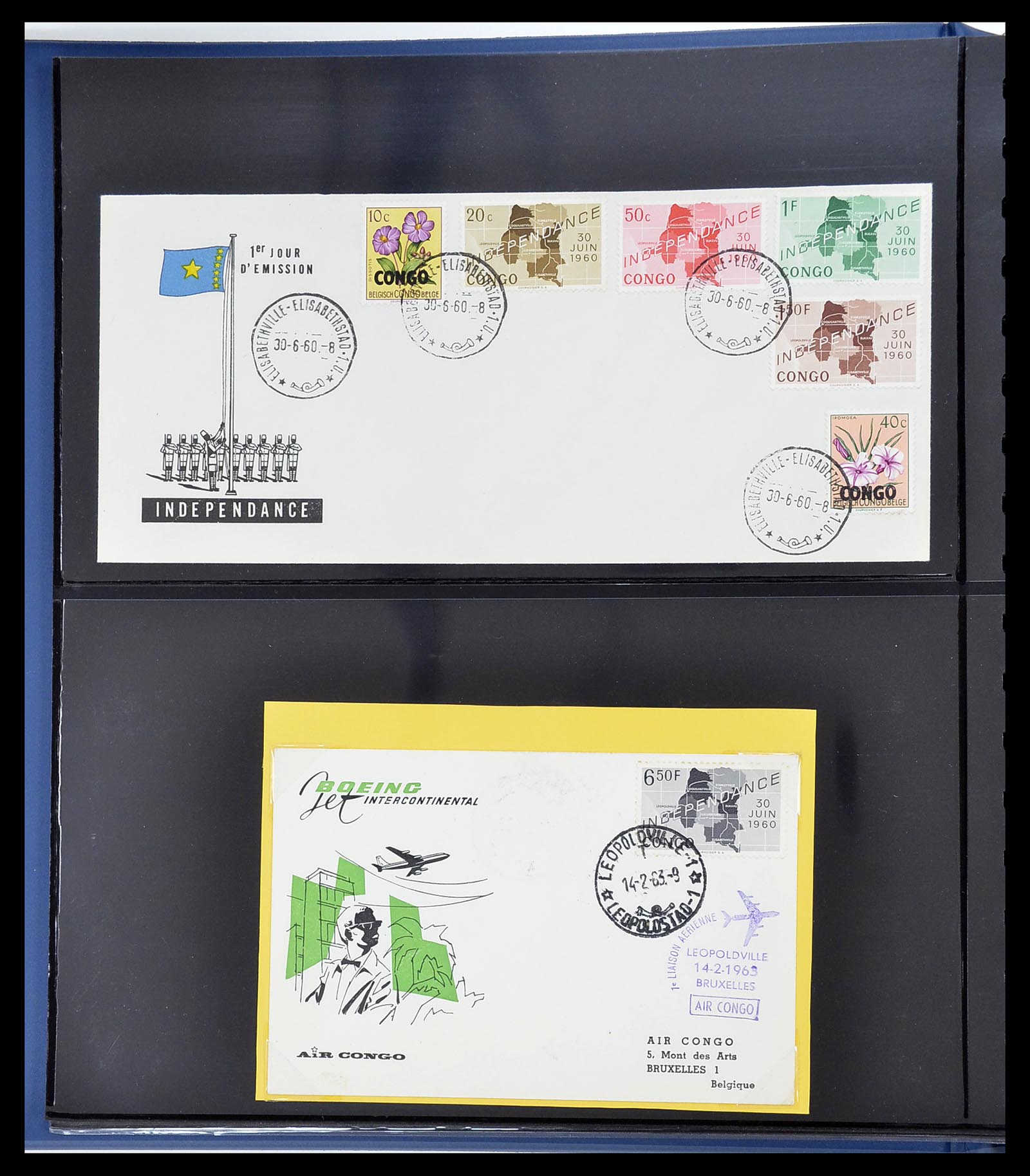34626 007 - Postzegelverzameling 34626 Belgisch Congo 1960-1971.