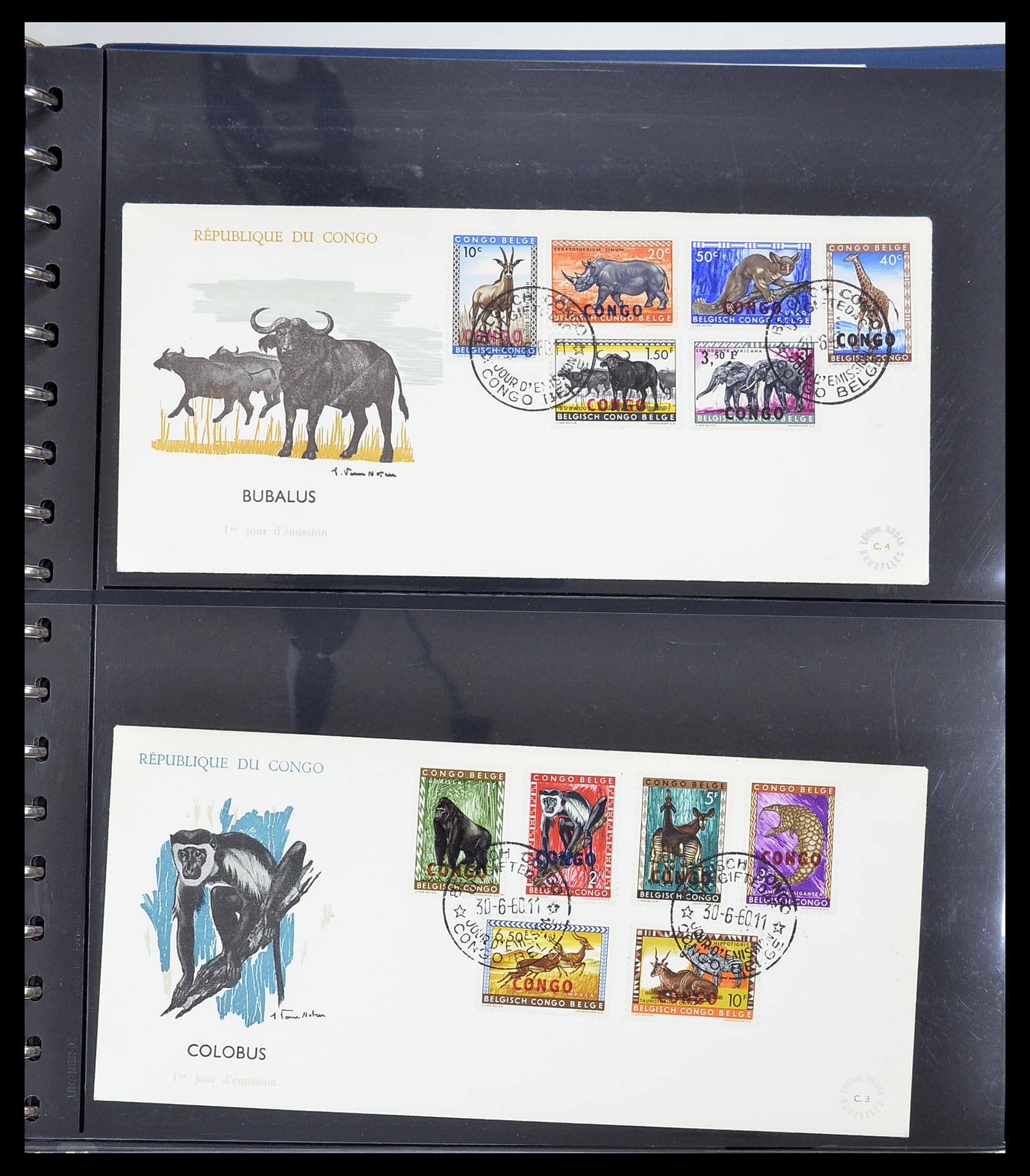 34626 014 - Postzegelverzameling 34626 Belgisch Congo 1960-1971.