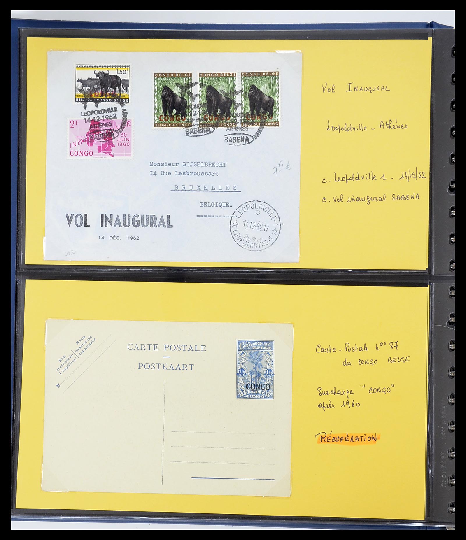34626 017 - Postzegelverzameling 34626 Belgisch Congo 1960-1971.