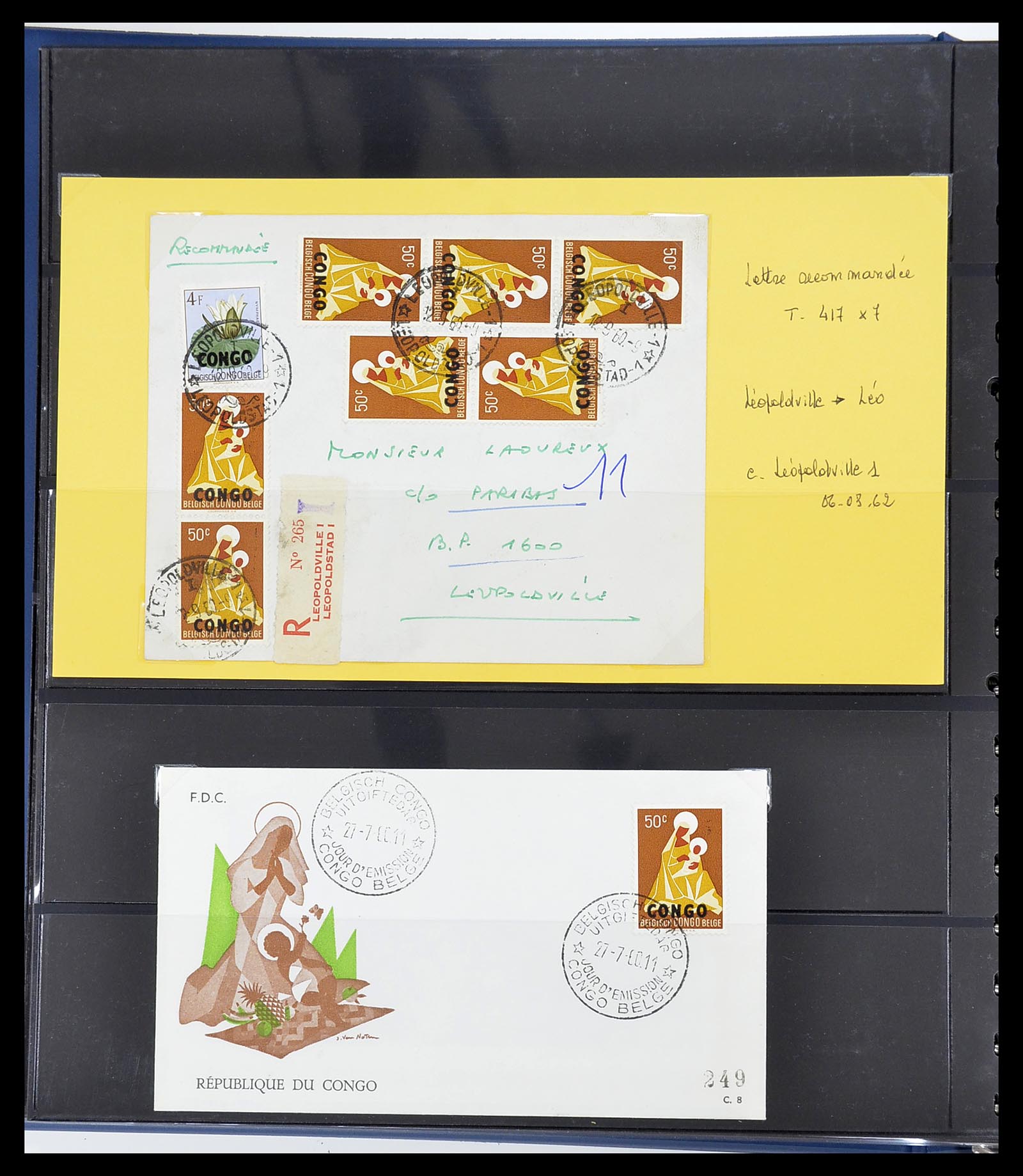 34626 019 - Postzegelverzameling 34626 Belgisch Congo 1960-1971.