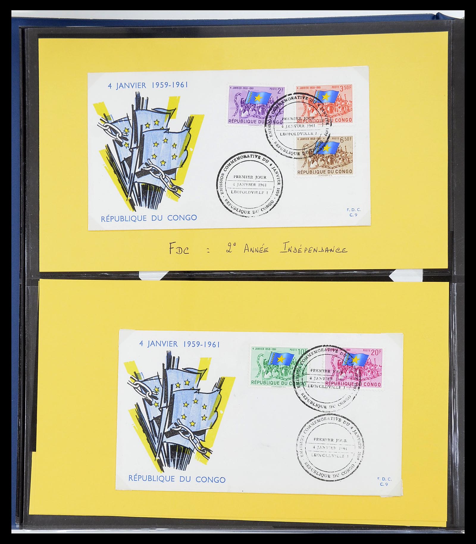 34626 023 - Postzegelverzameling 34626 Belgisch Congo 1960-1971.