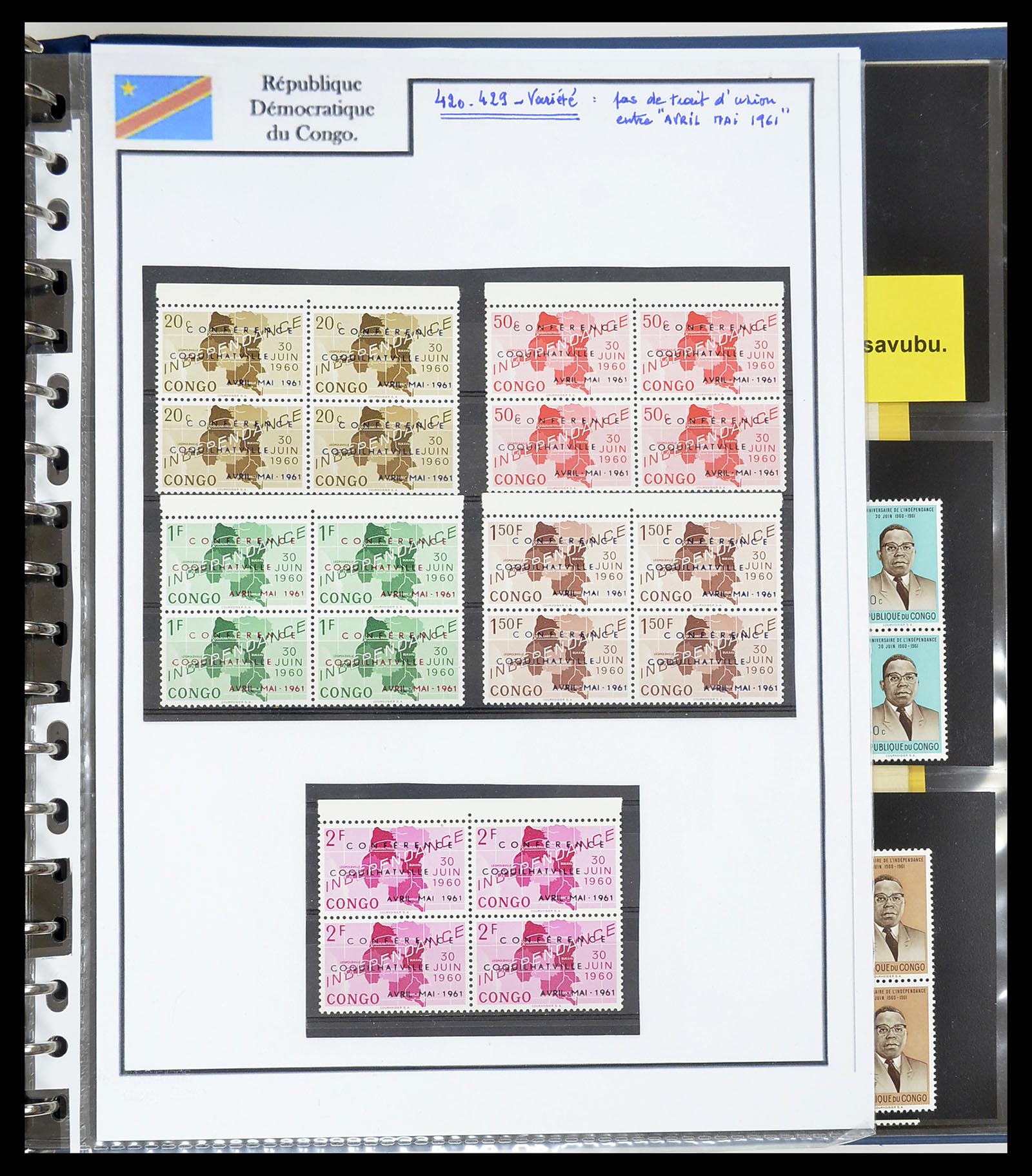 34626 026 - Postzegelverzameling 34626 Belgisch Congo 1960-1971.