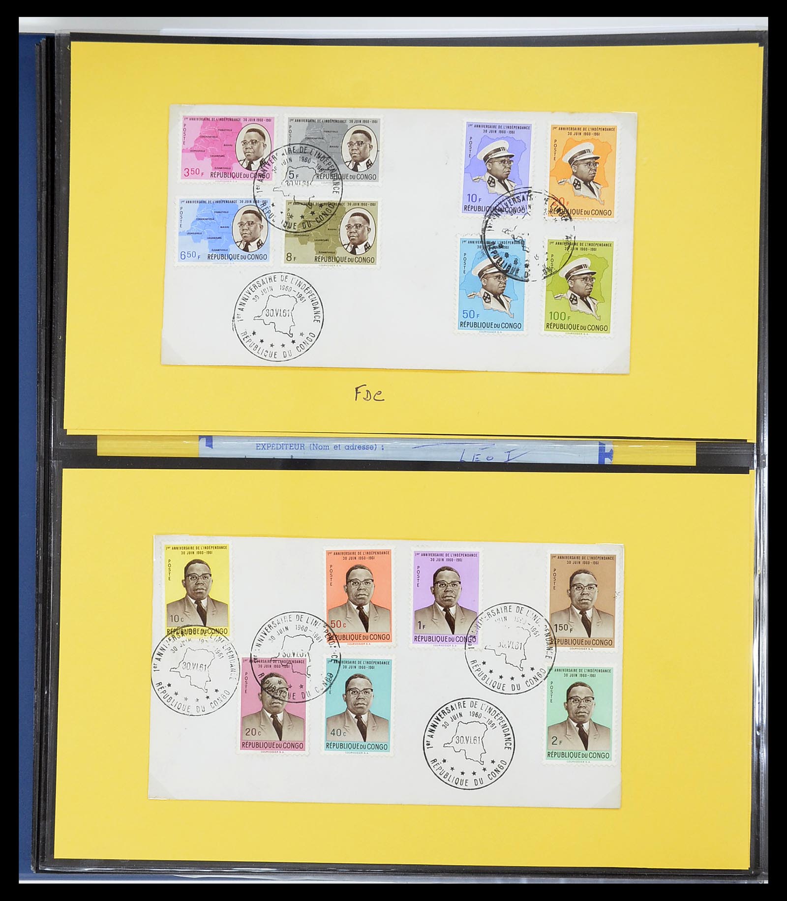 34626 033 - Postzegelverzameling 34626 Belgisch Congo 1960-1971.