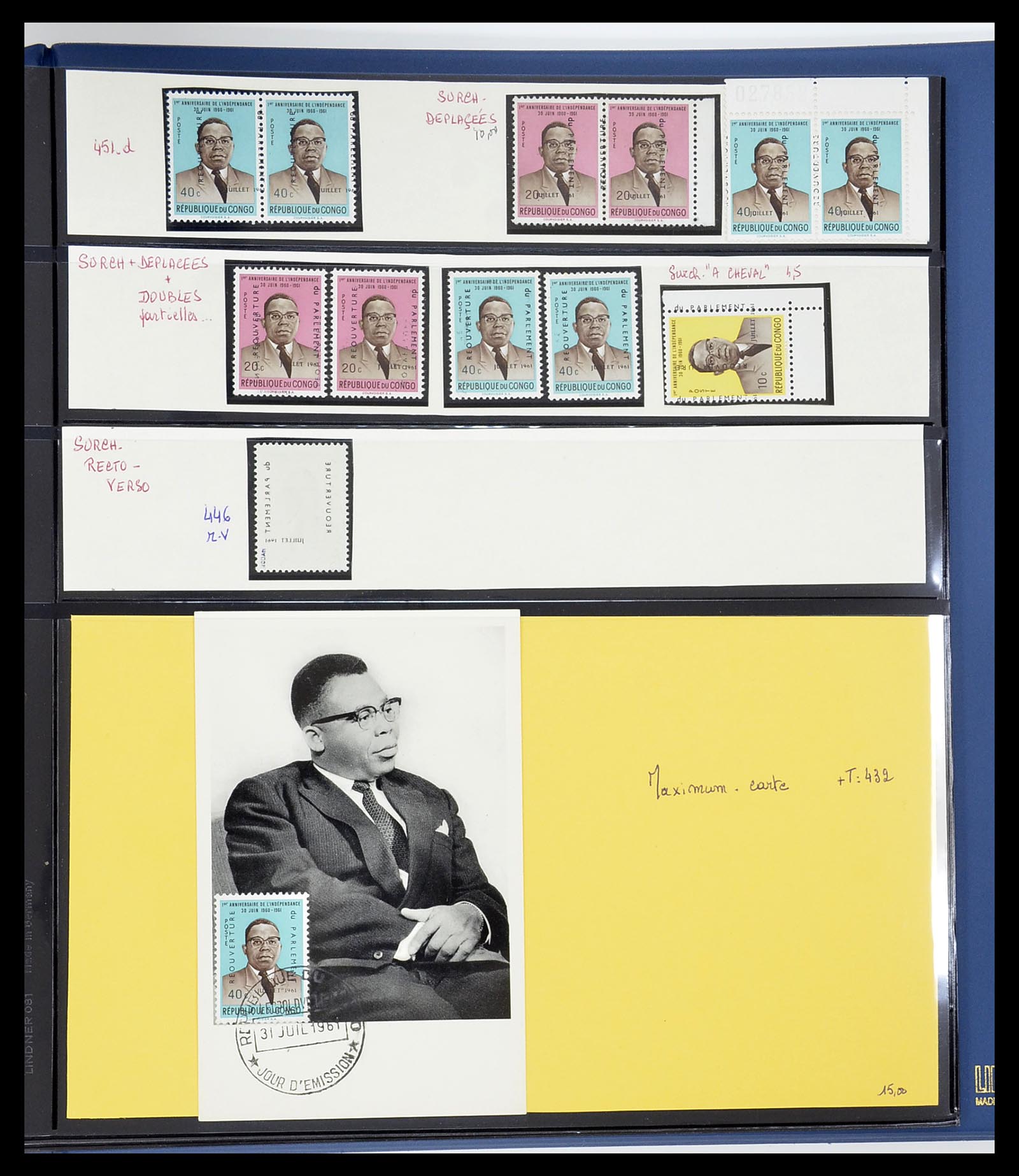 34626 036 - Postzegelverzameling 34626 Belgisch Congo 1960-1971.