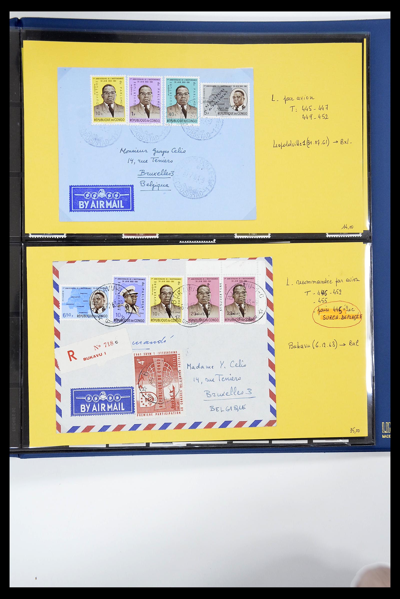 34626 038 - Postzegelverzameling 34626 Belgisch Congo 1960-1971.