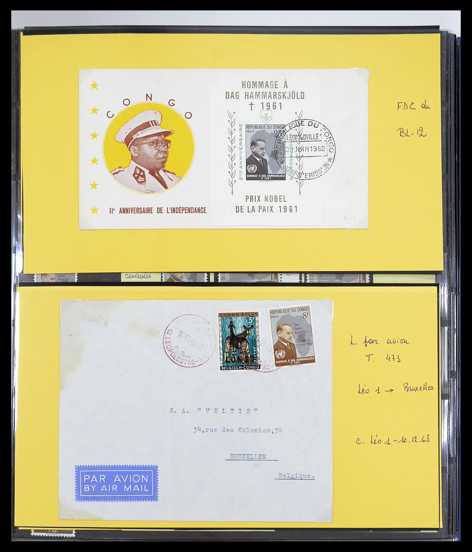 34626 049 - Postzegelverzameling 34626 Belgisch Congo 1960-1971.