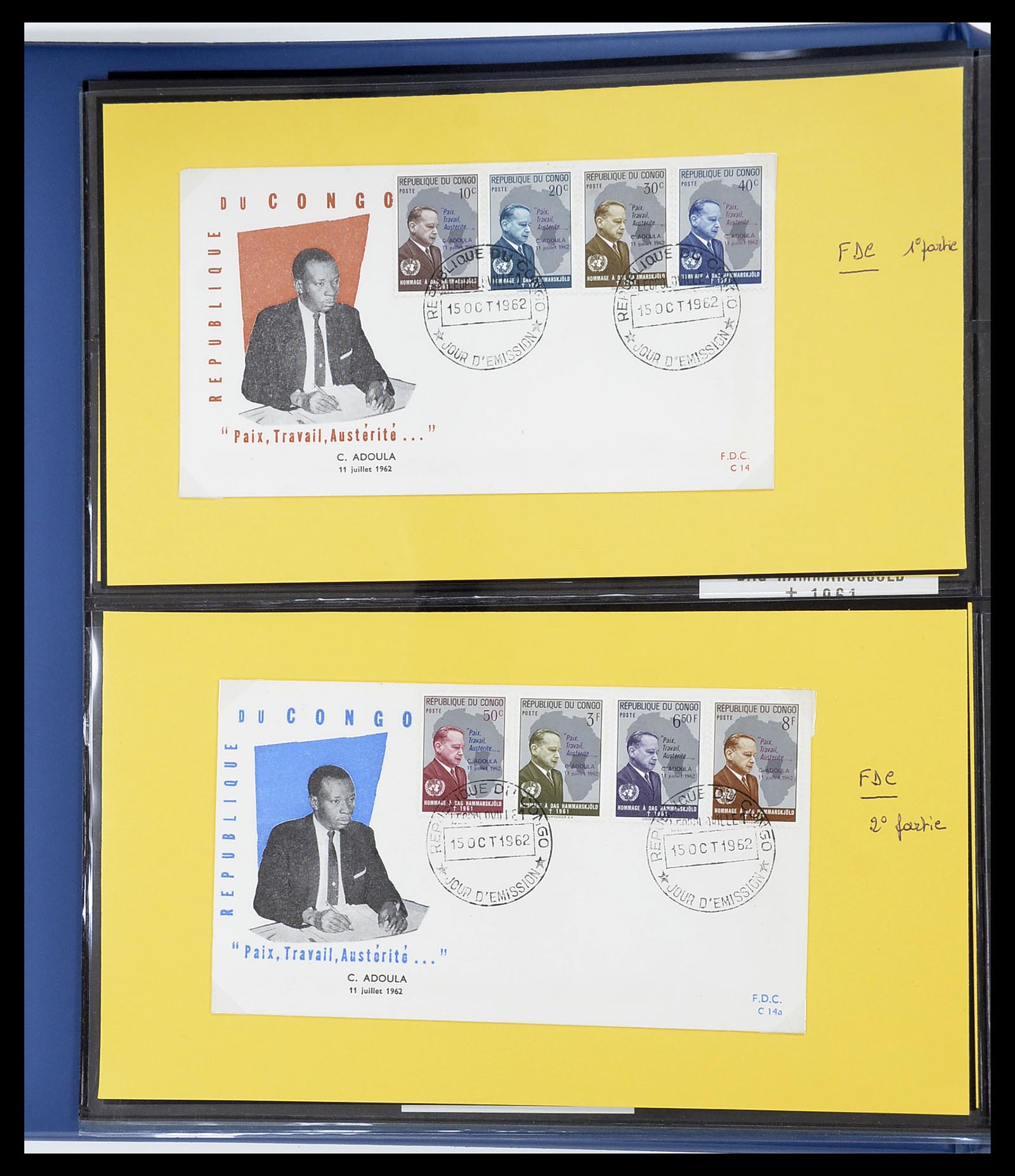 34626 050 - Postzegelverzameling 34626 Belgisch Congo 1960-1971.