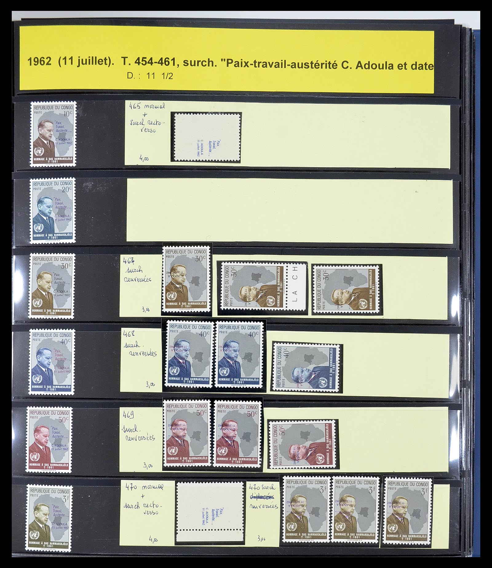 34626 051 - Postzegelverzameling 34626 Belgisch Congo 1960-1971.