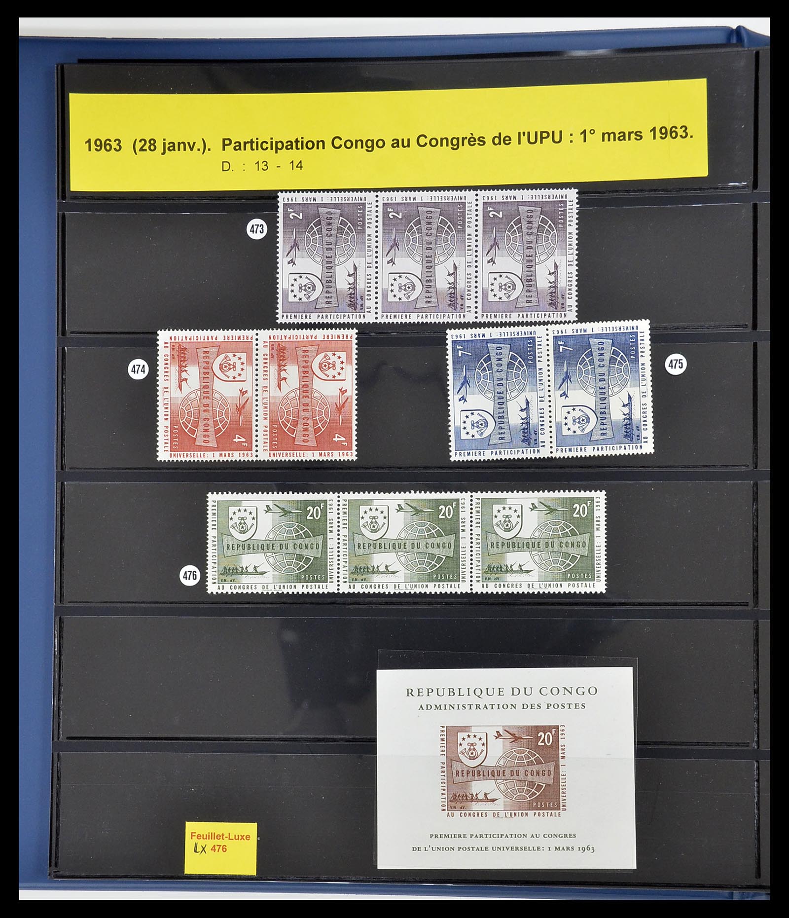 34626 053 - Postzegelverzameling 34626 Belgisch Congo 1960-1971.