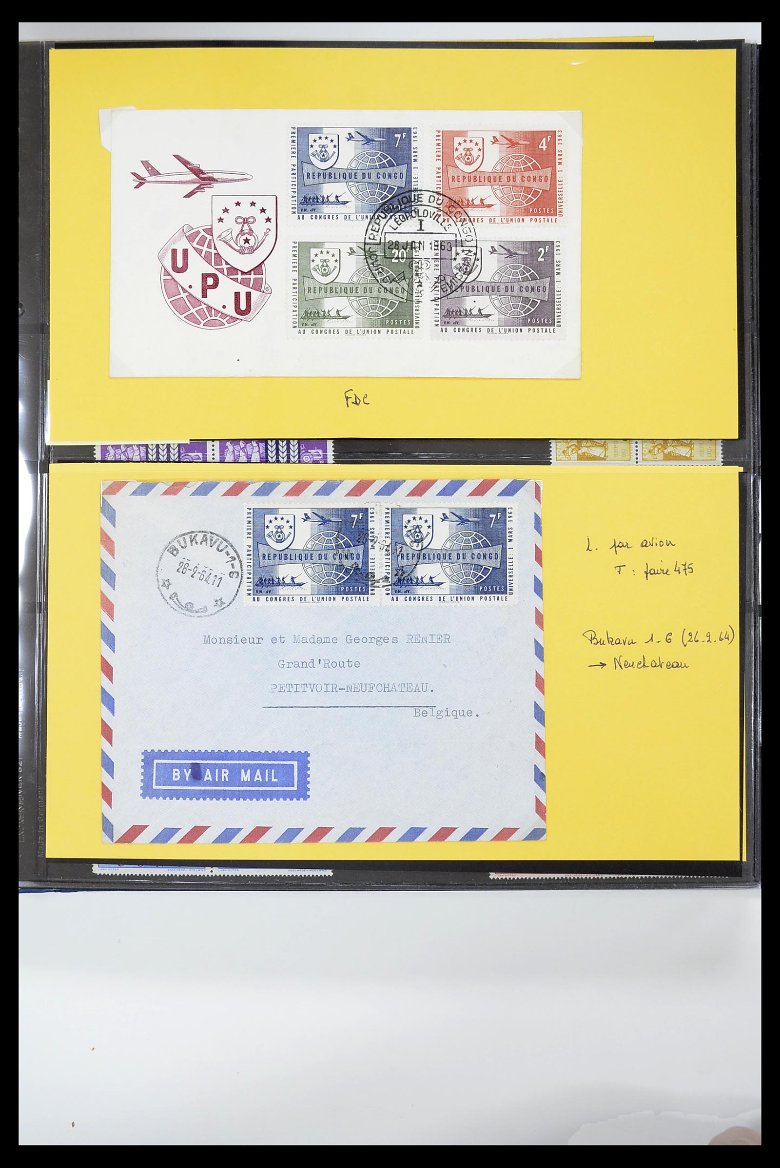 34626 056 - Postzegelverzameling 34626 Belgisch Congo 1960-1971.