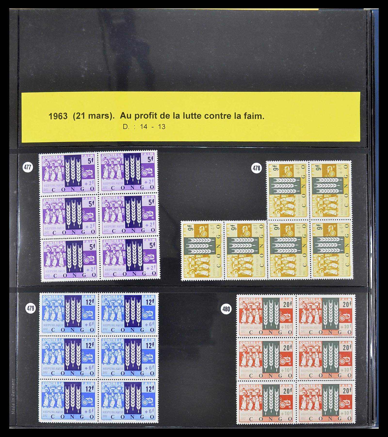 34626 058 - Postzegelverzameling 34626 Belgisch Congo 1960-1971.