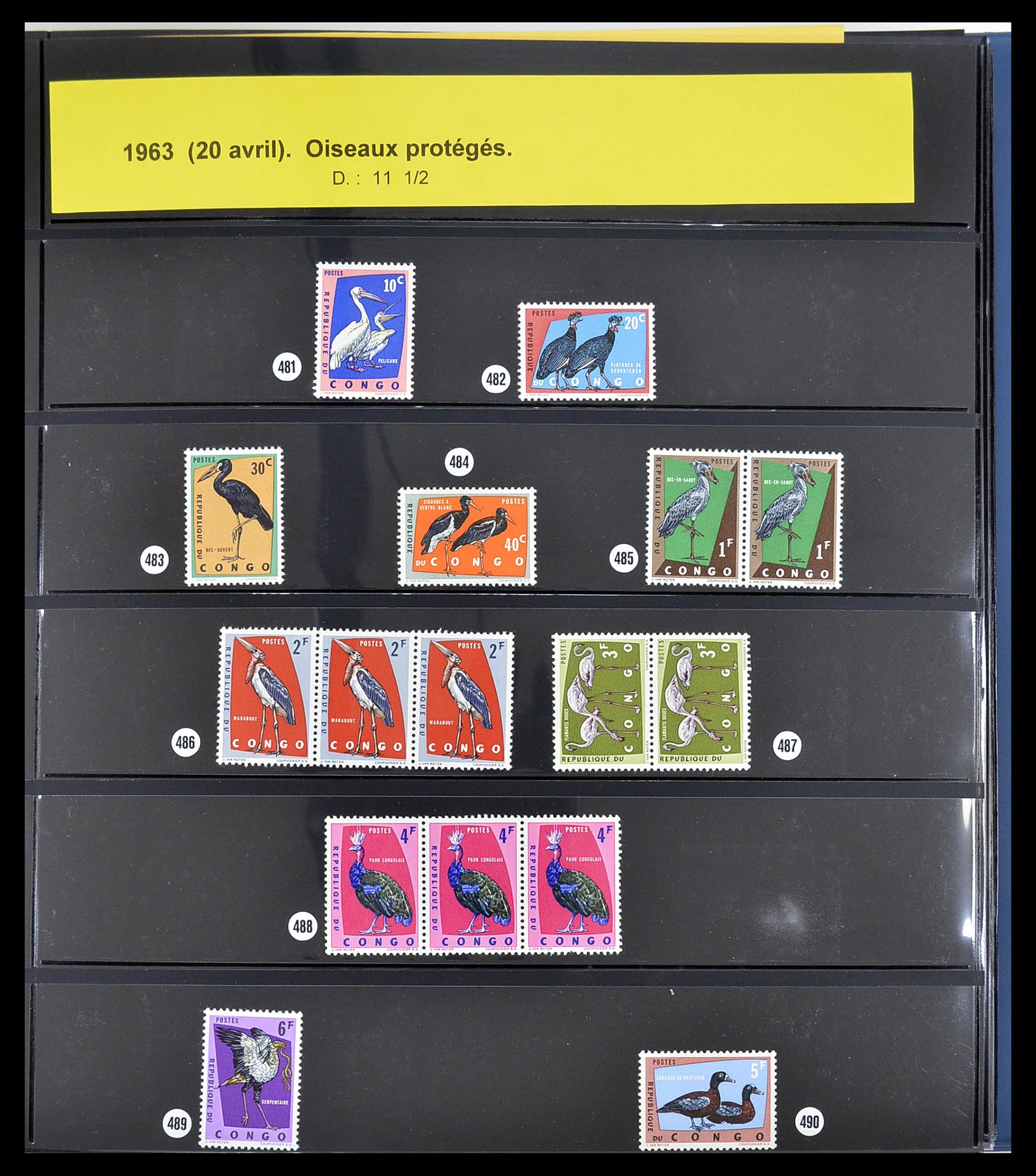 34626 060 - Postzegelverzameling 34626 Belgisch Congo 1960-1971.