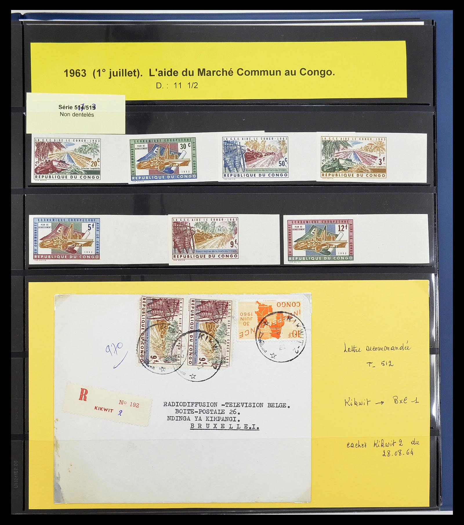 34626 081 - Postzegelverzameling 34626 Belgisch Congo 1960-1971.