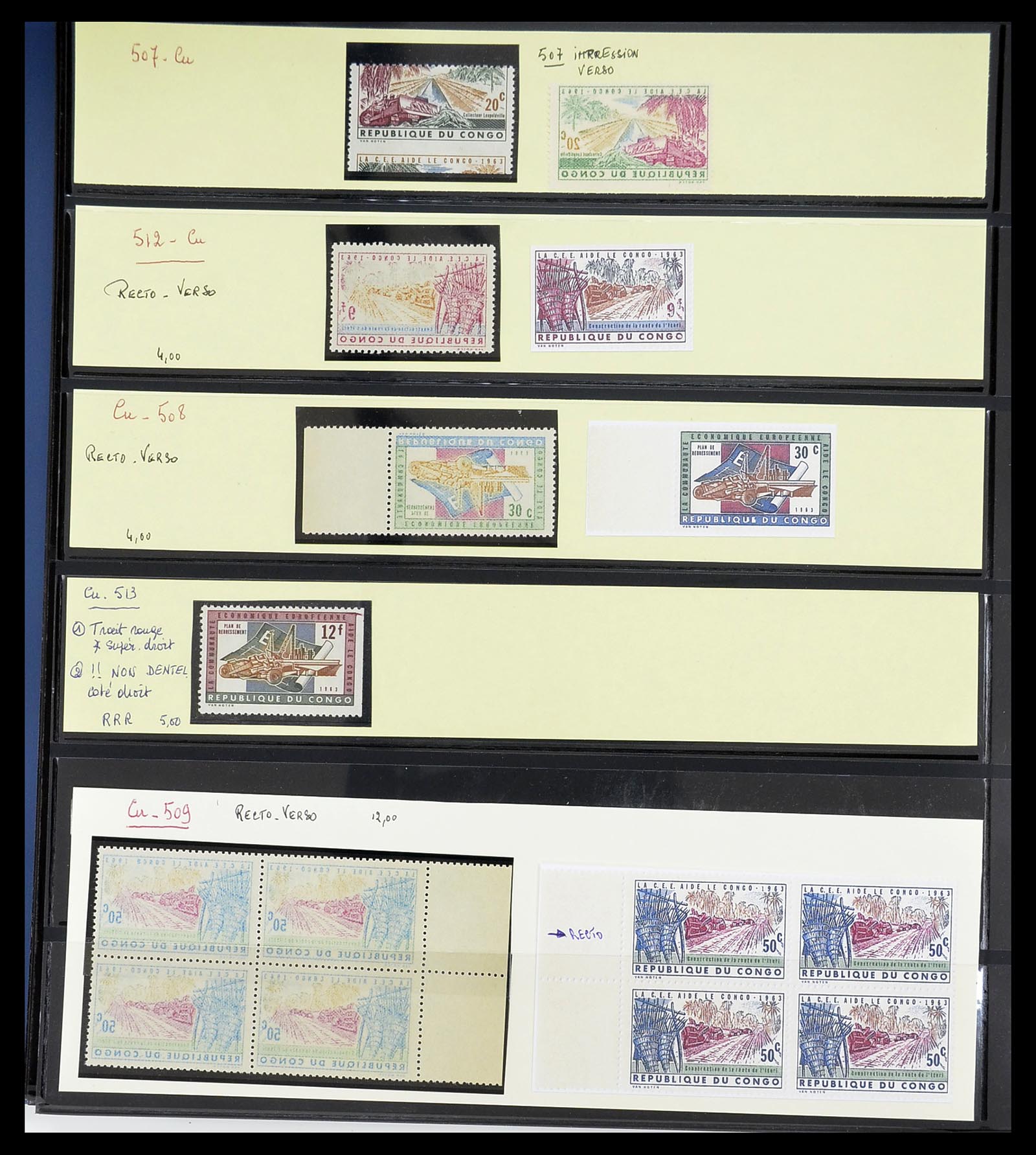 34626 082 - Postzegelverzameling 34626 Belgisch Congo 1960-1971.