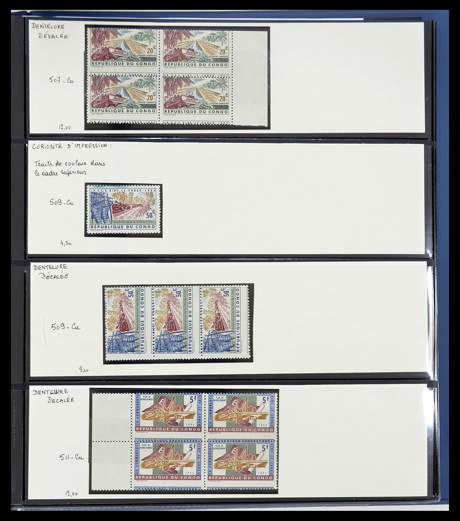 34626 083 - Postzegelverzameling 34626 Belgisch Congo 1960-1971.