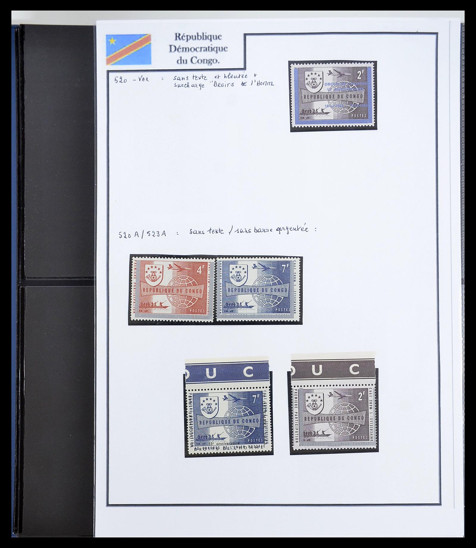 34626 093 - Postzegelverzameling 34626 Belgisch Congo 1960-1971.