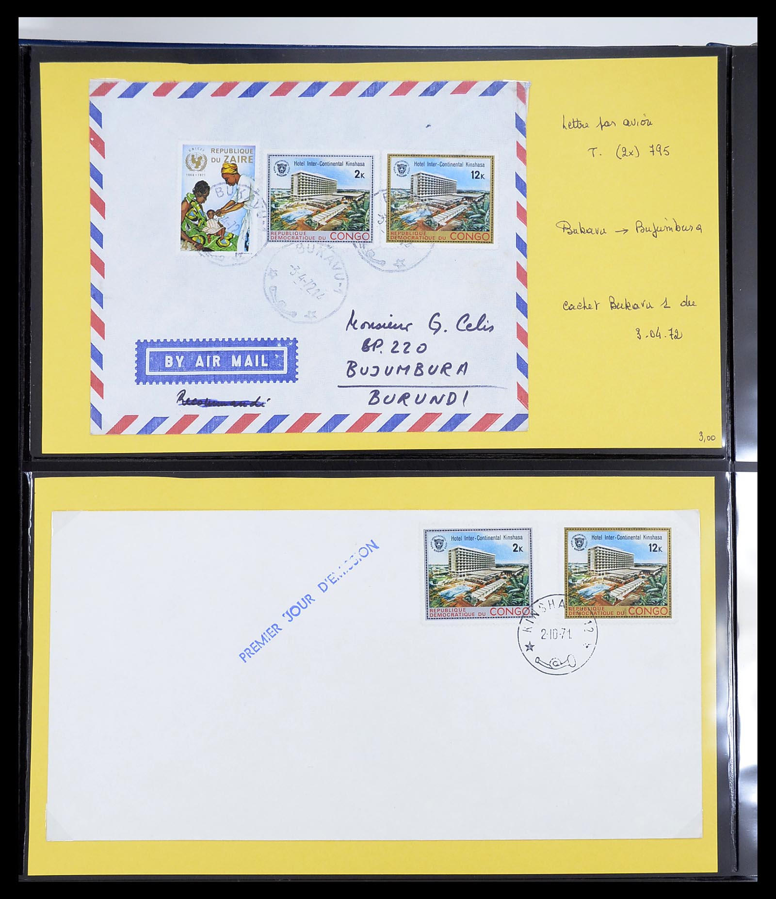 34626 286 - Postzegelverzameling 34626 Belgisch Congo 1960-1971.