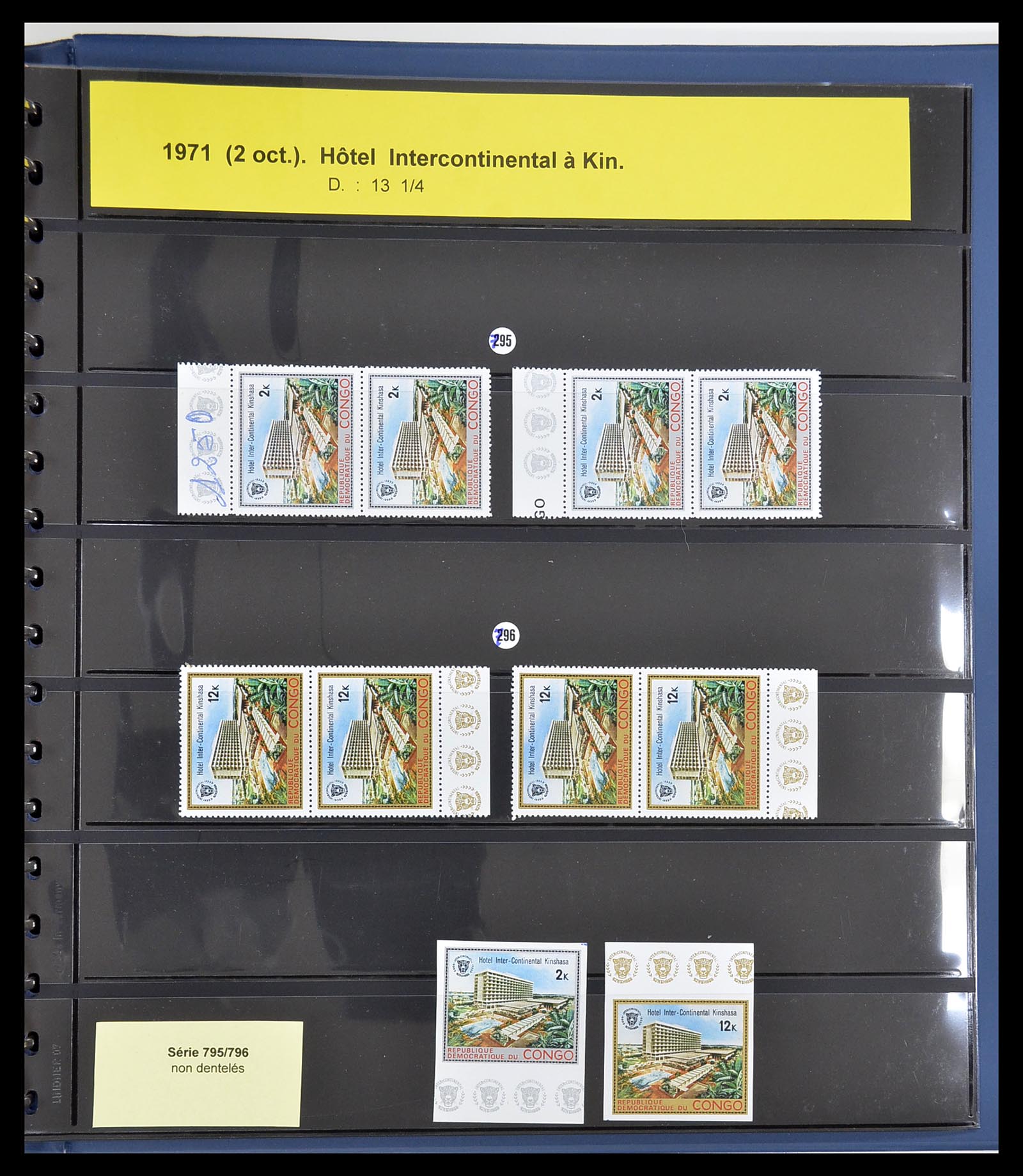 34626 287 - Postzegelverzameling 34626 Belgisch Congo 1960-1971.