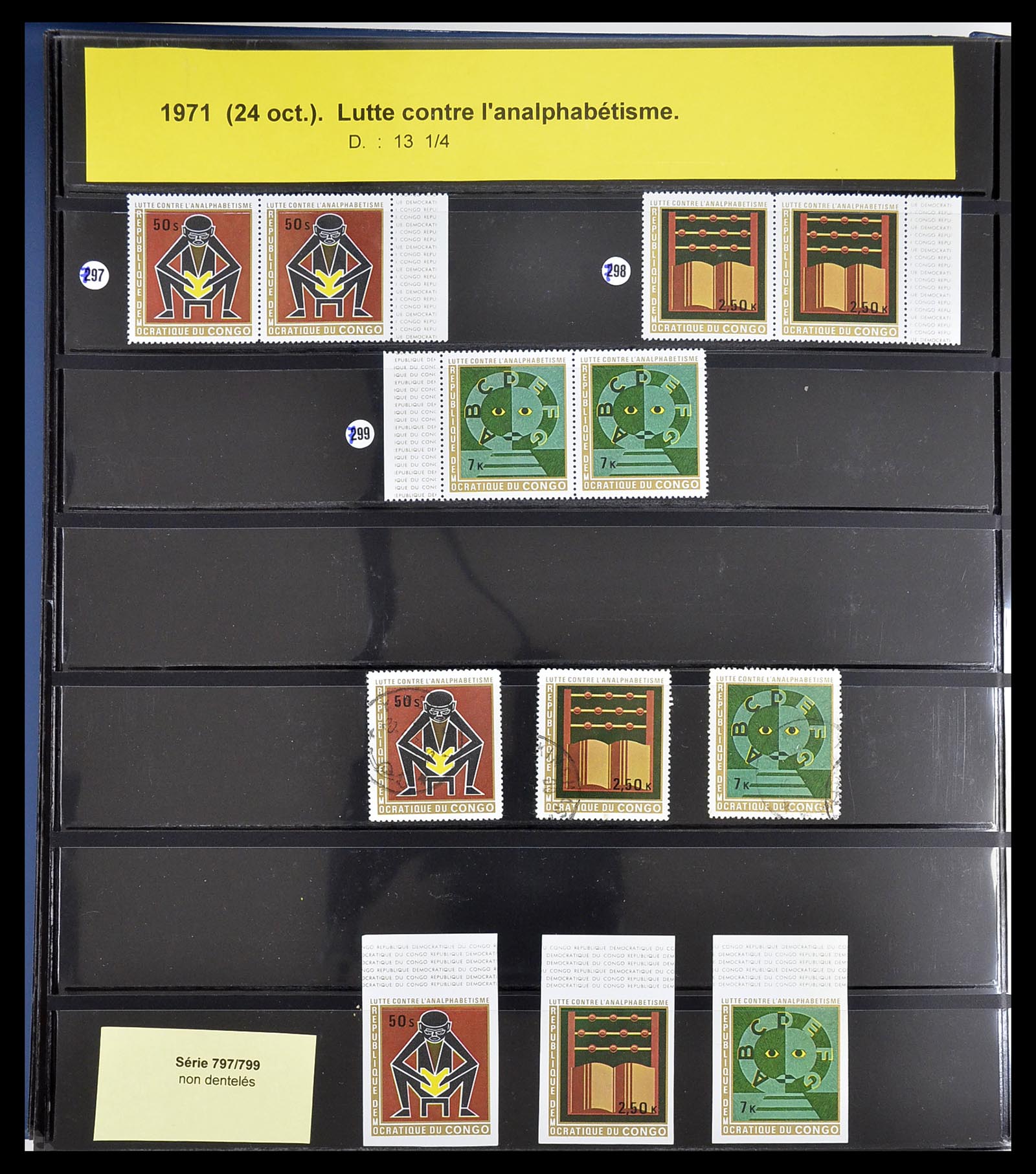 34626 288 - Postzegelverzameling 34626 Belgisch Congo 1960-1971.