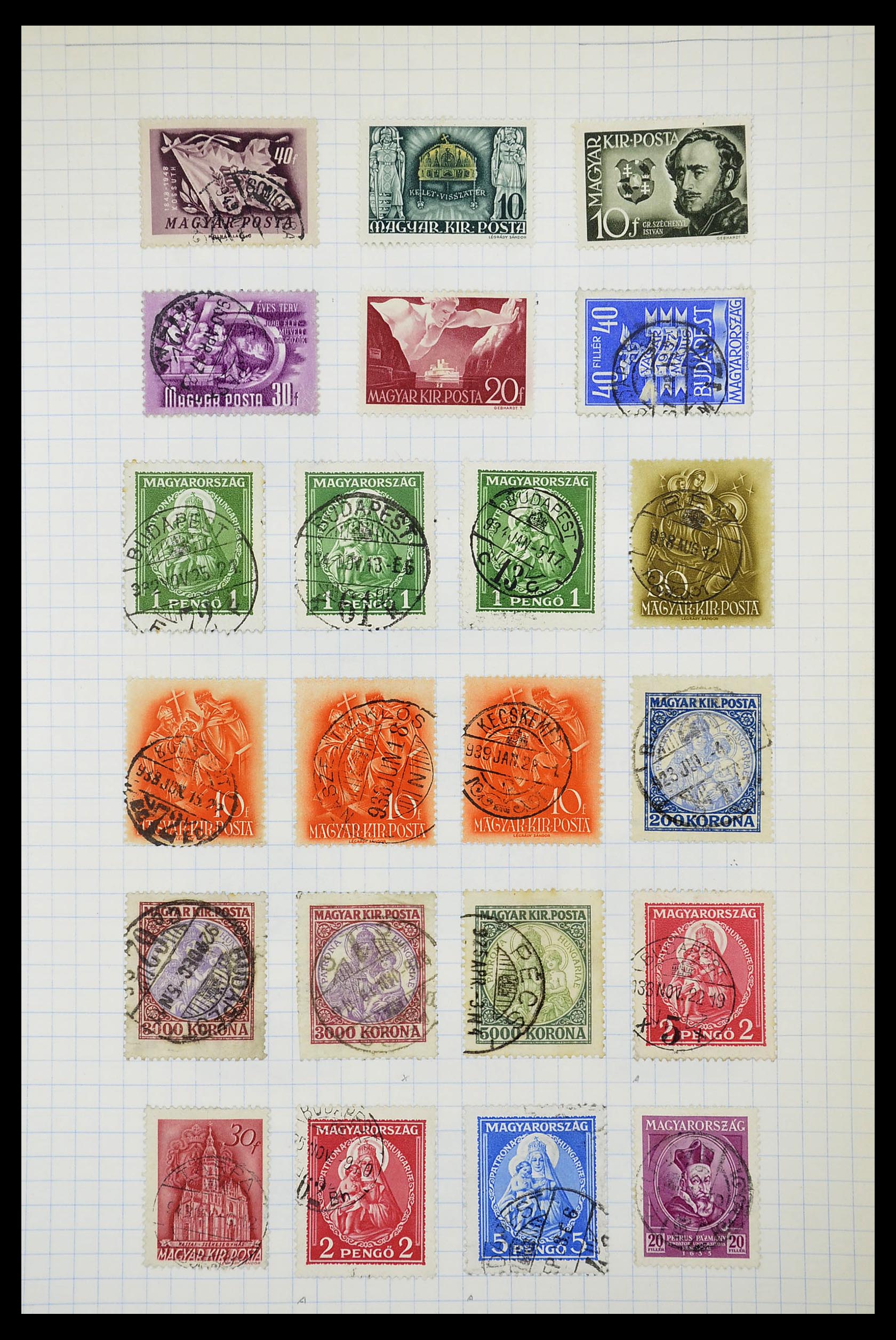 34627 003 - Postzegelverzameling 34627 Hongarije 1871-1950.