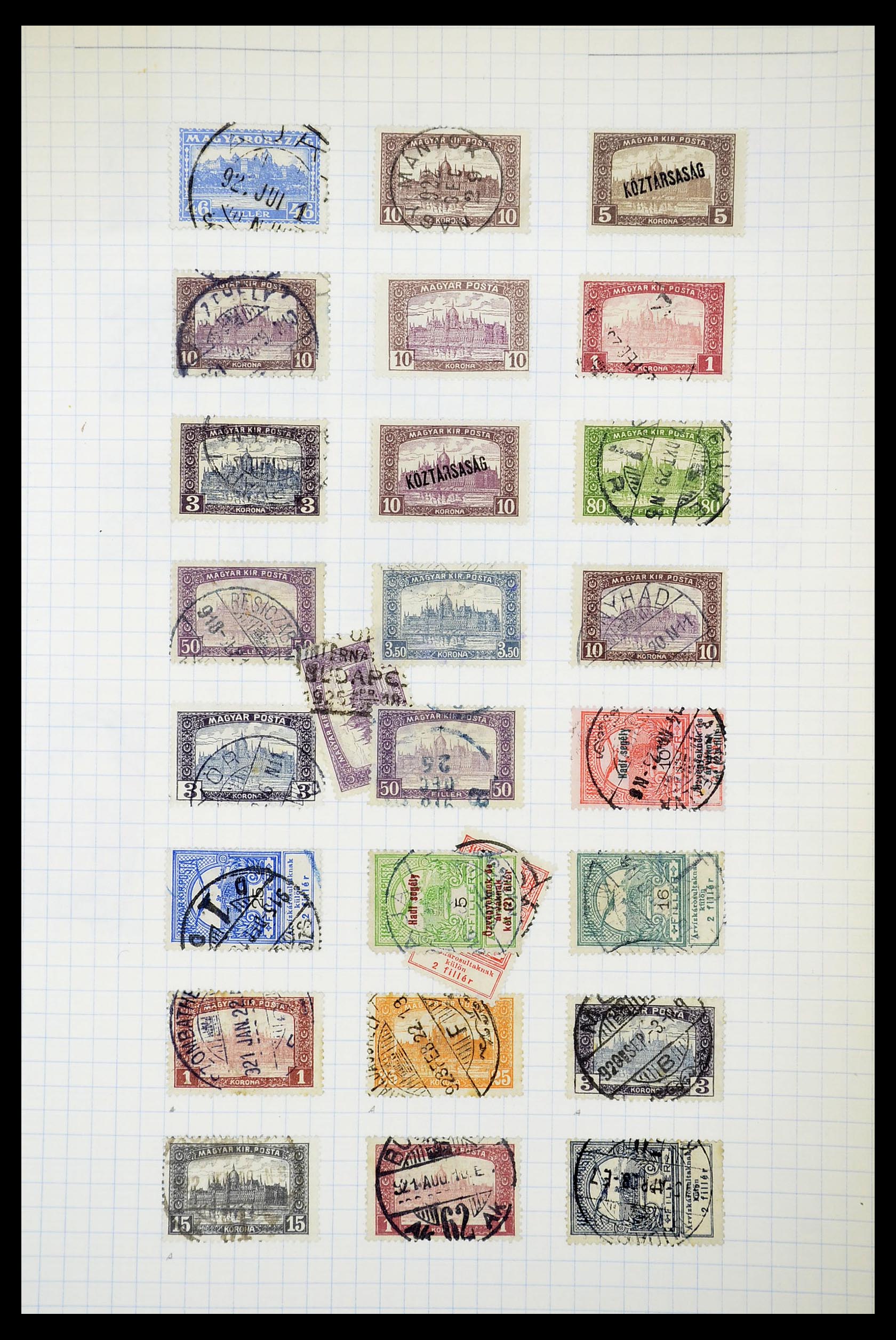34627 005 - Postzegelverzameling 34627 Hongarije 1871-1950.