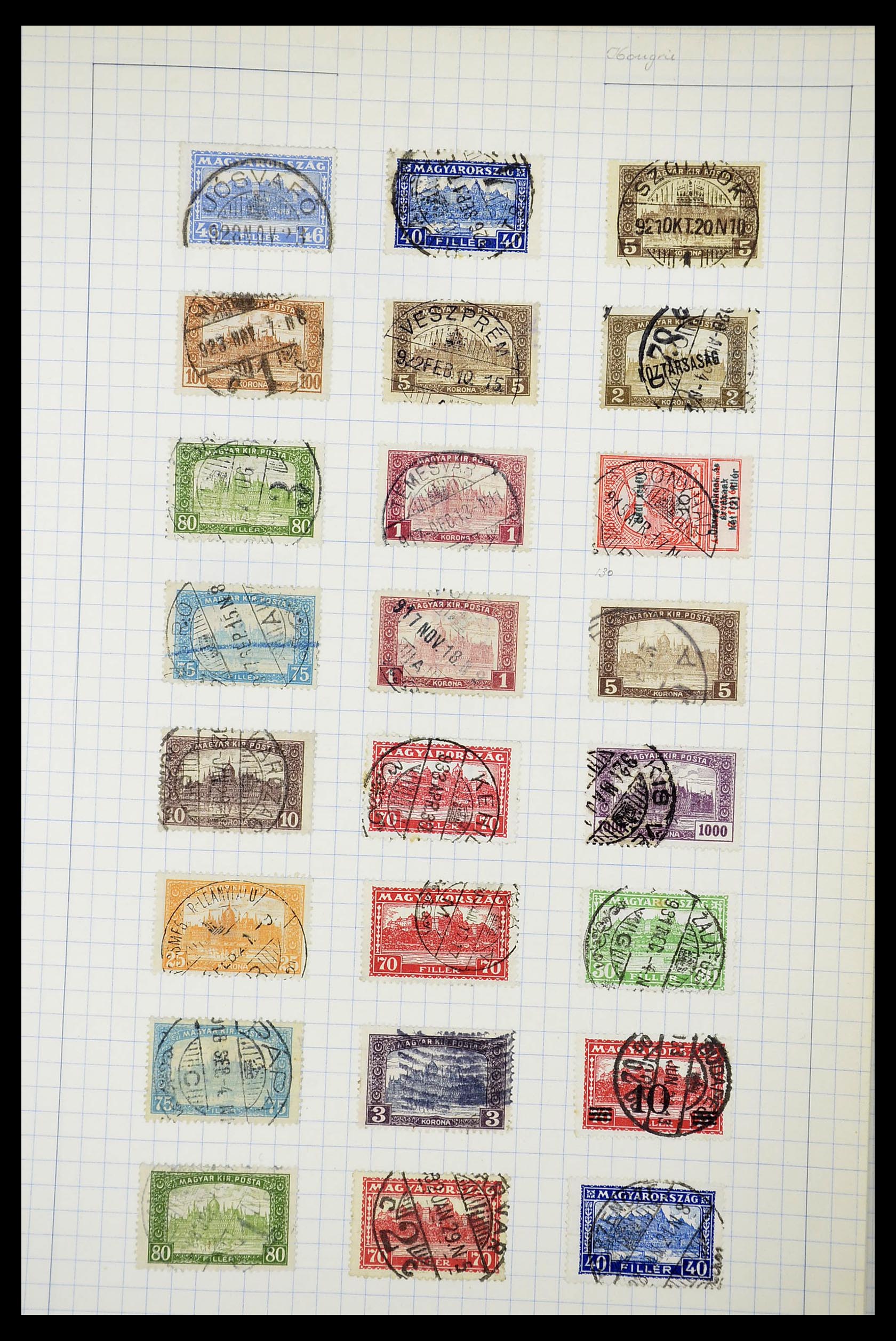 34627 007 - Postzegelverzameling 34627 Hongarije 1871-1950.