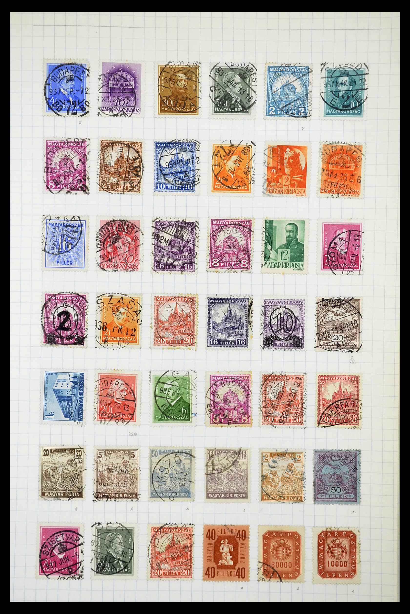 34627 010 - Postzegelverzameling 34627 Hongarije 1871-1950.