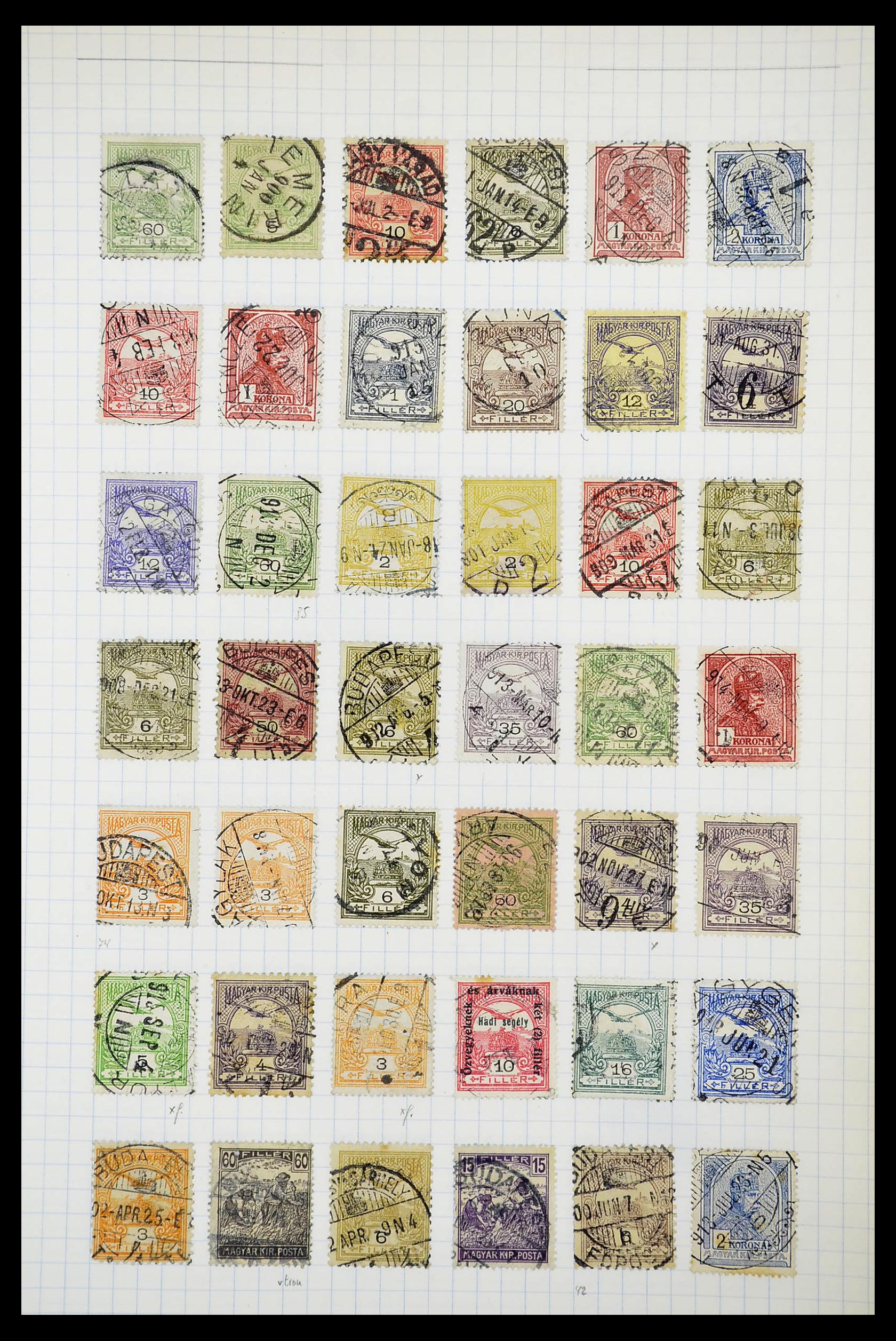 34627 012 - Postzegelverzameling 34627 Hongarije 1871-1950.