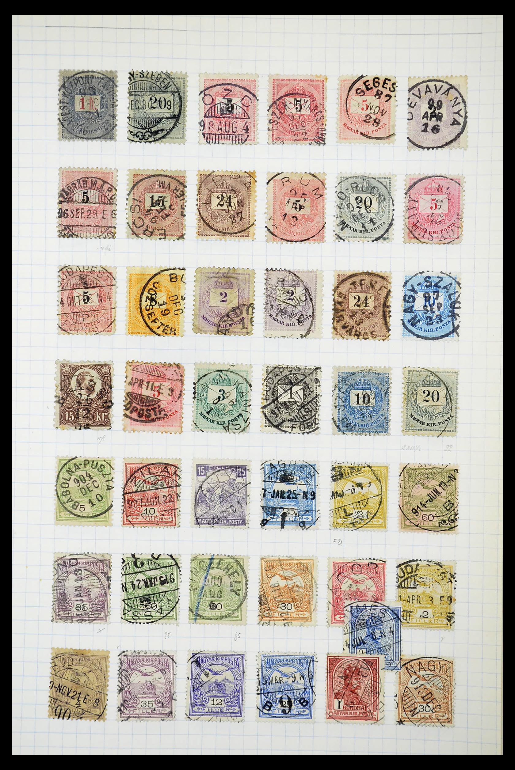 34627 013 - Postzegelverzameling 34627 Hongarije 1871-1950.