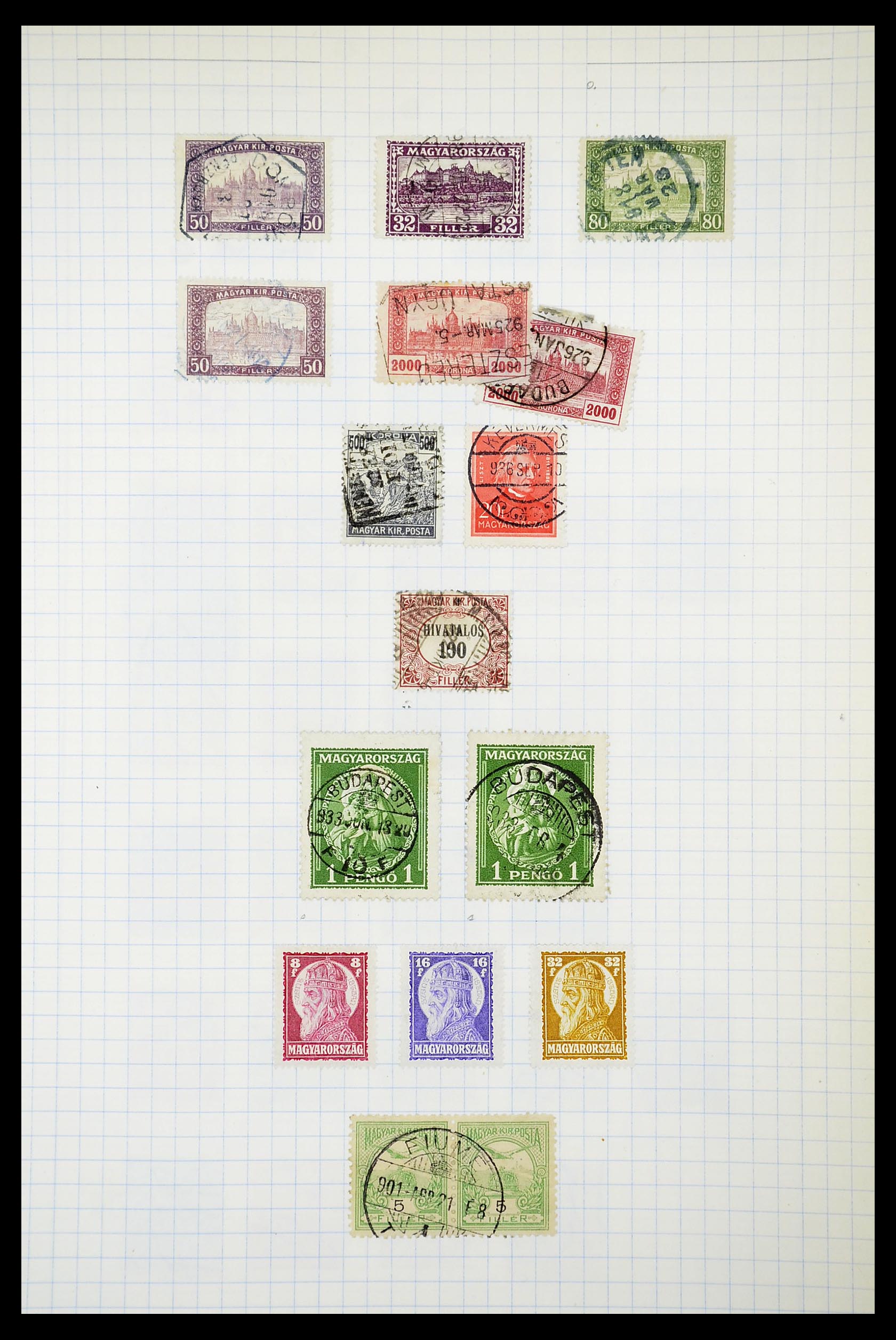 34627 016 - Postzegelverzameling 34627 Hongarije 1871-1950.