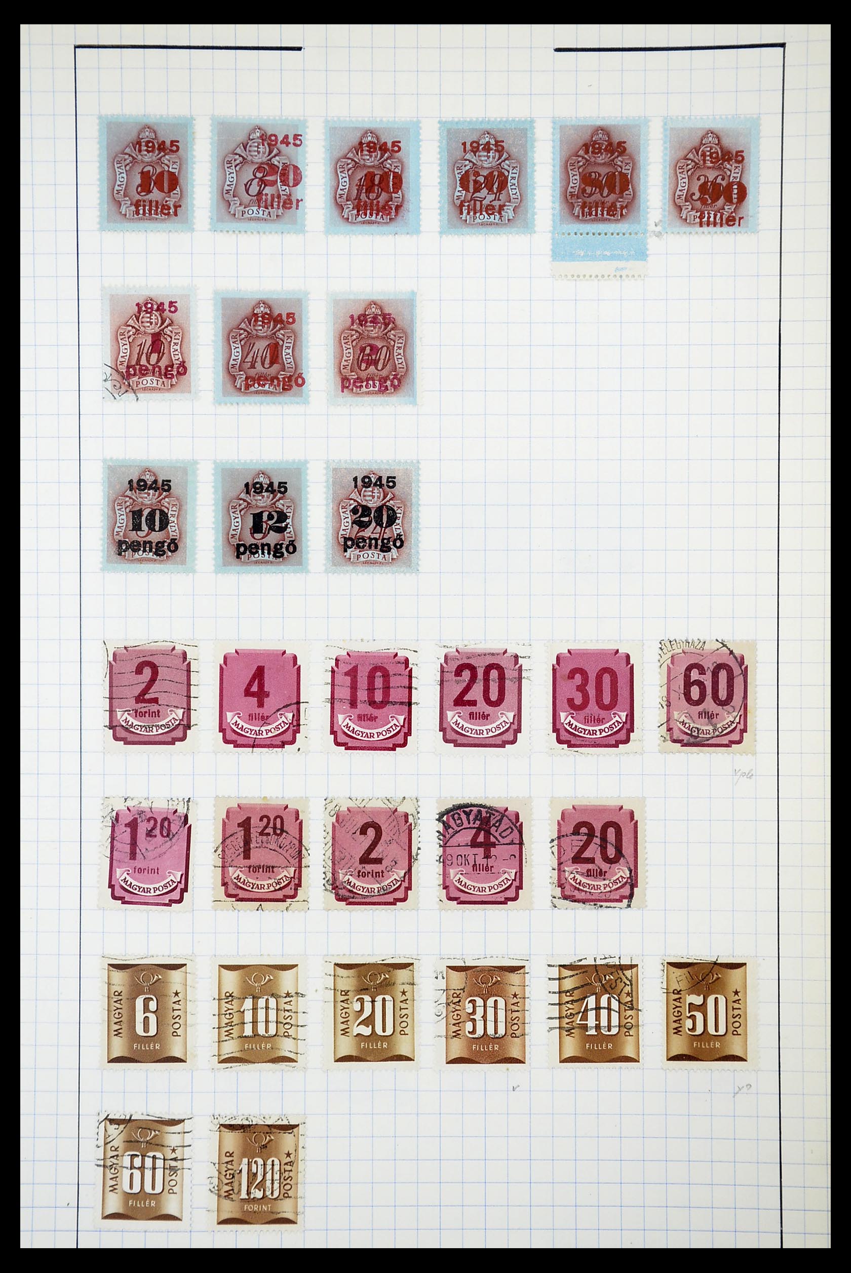 34627 035 - Postzegelverzameling 34627 Hongarije 1871-1950.
