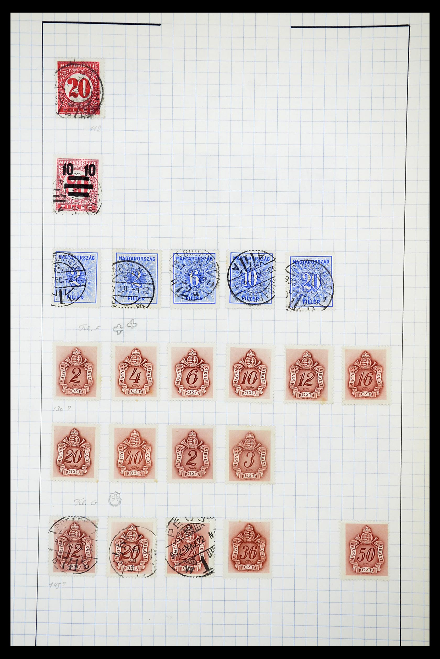 34627 036 - Postzegelverzameling 34627 Hongarije 1871-1950.