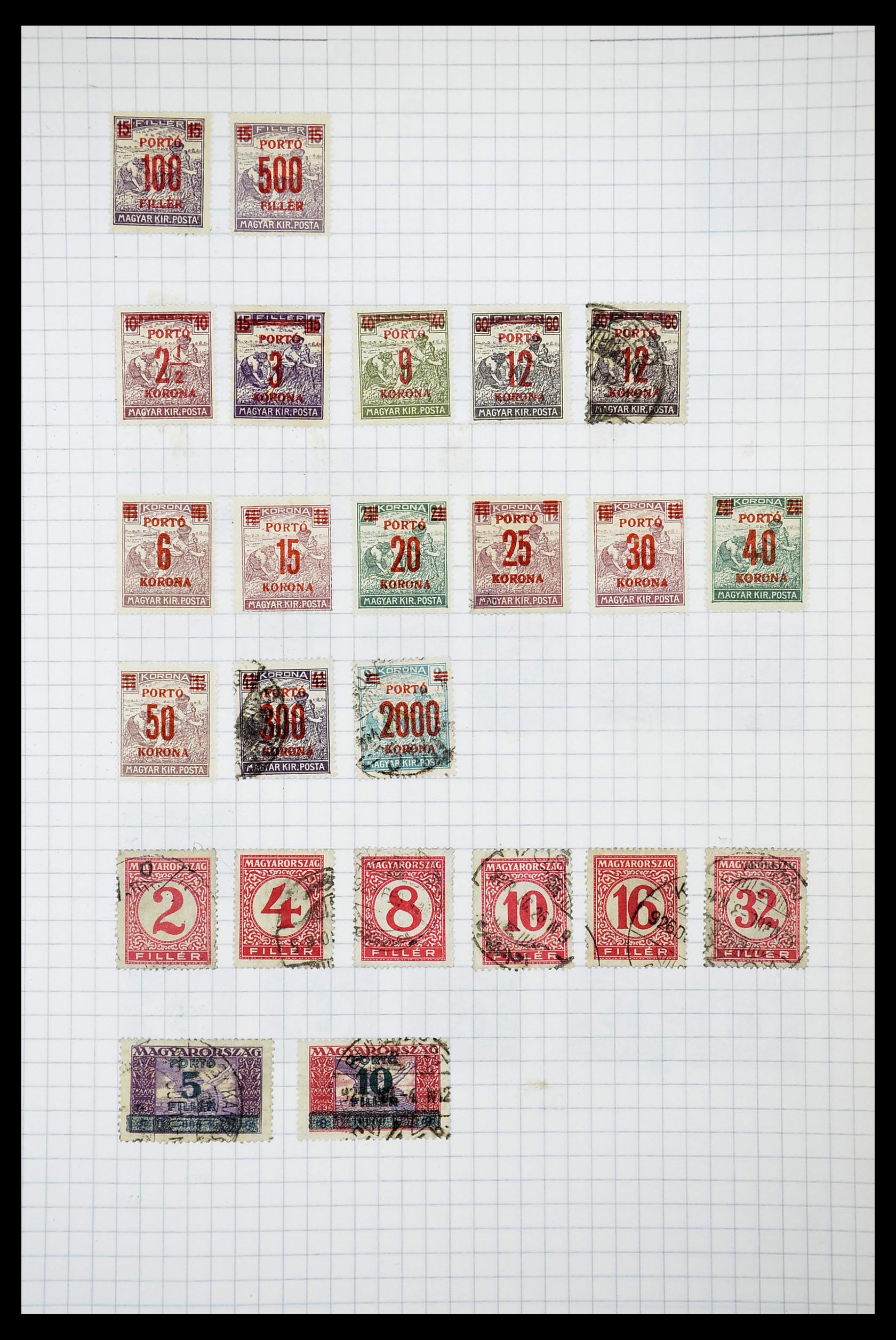 34627 037 - Postzegelverzameling 34627 Hongarije 1871-1950.