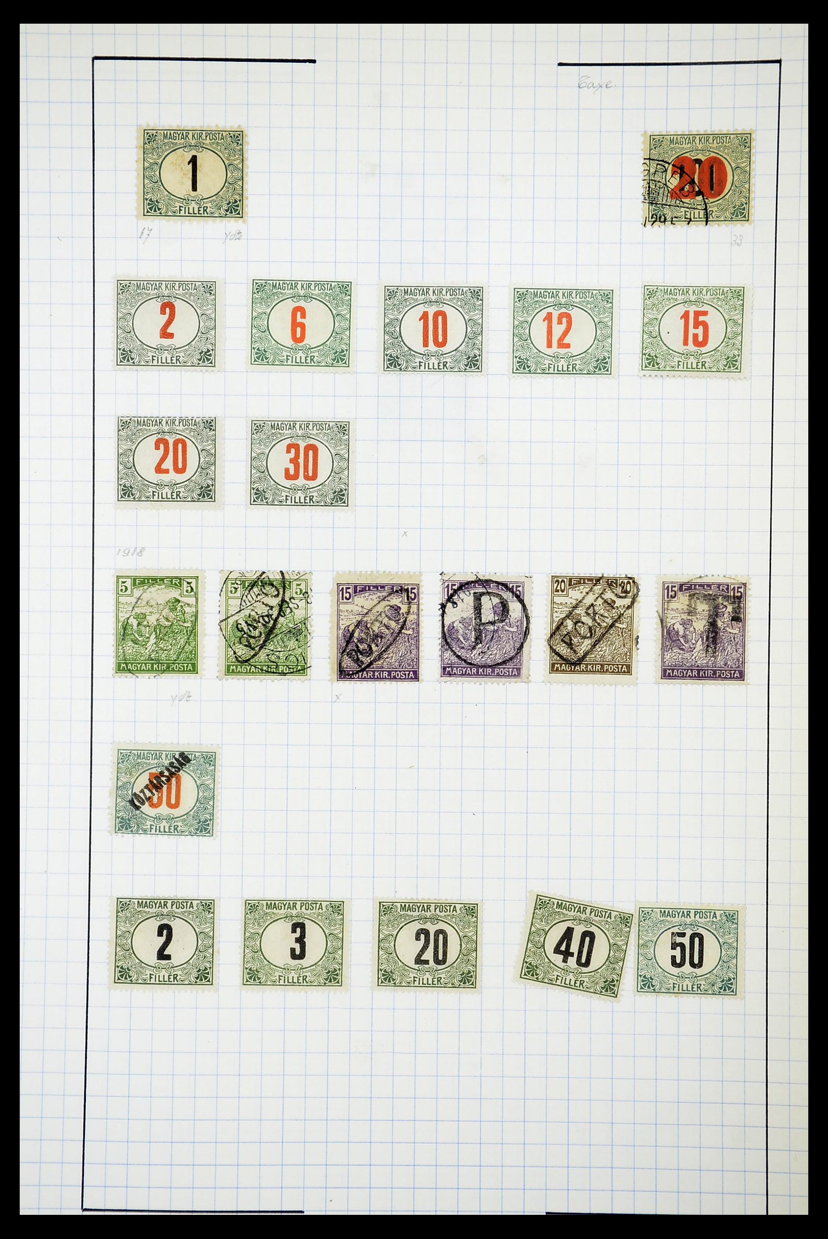 34627 038 - Postzegelverzameling 34627 Hongarije 1871-1950.
