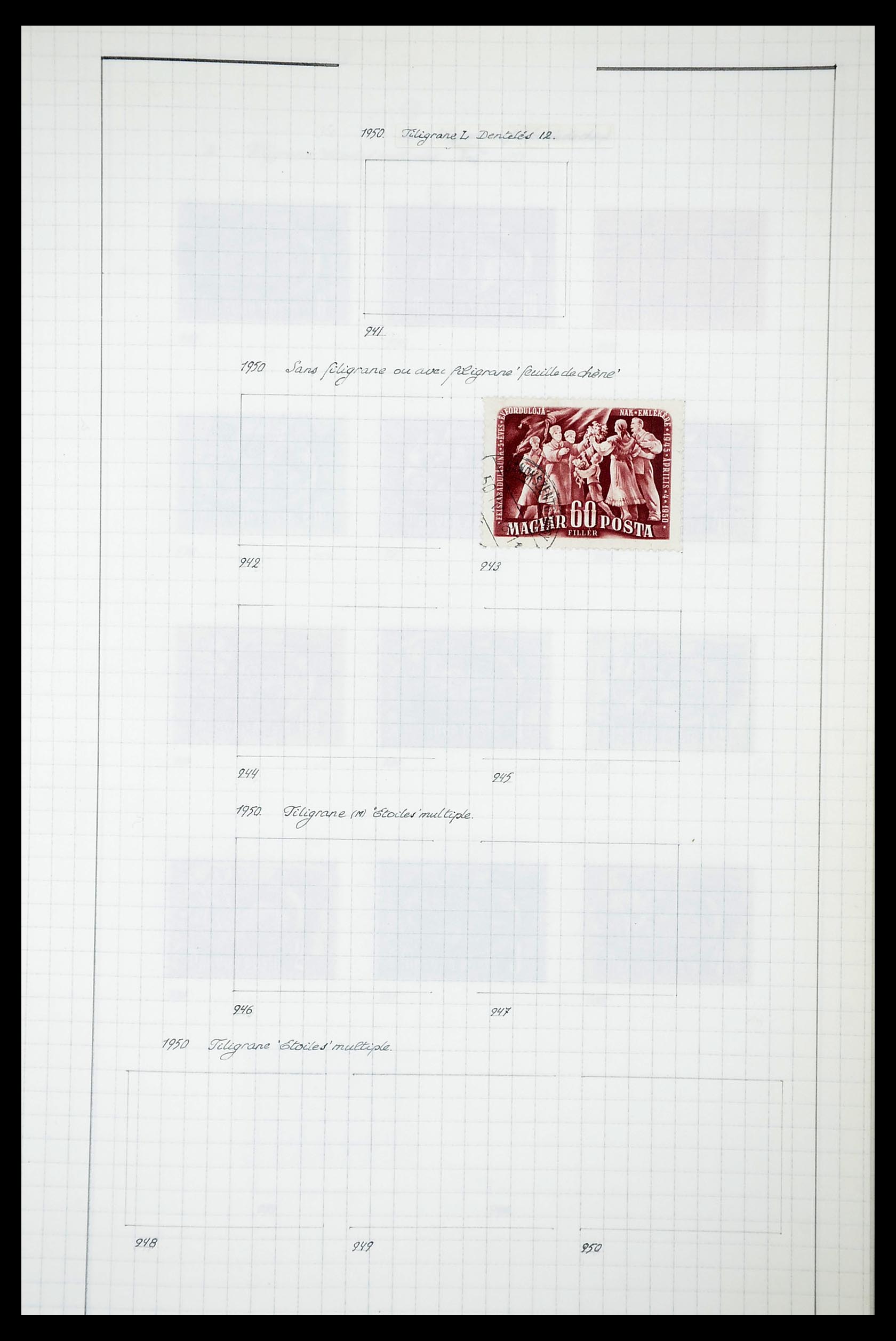 34627 054 - Postzegelverzameling 34627 Hongarije 1871-1950.