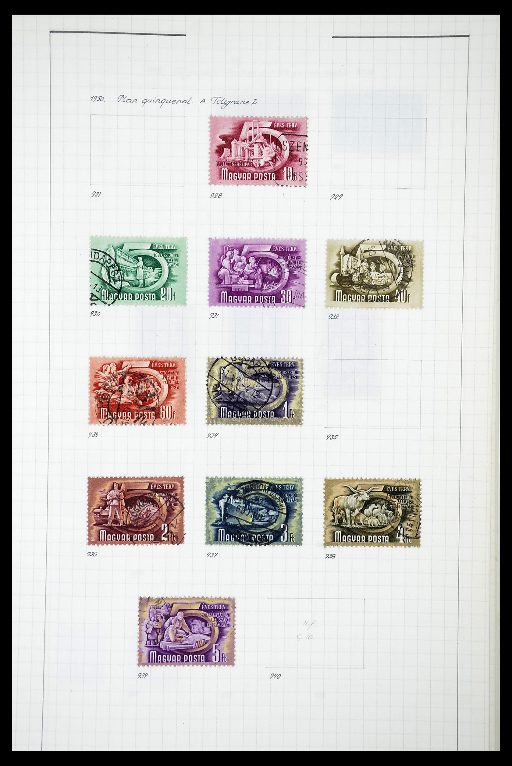 34627 056 - Postzegelverzameling 34627 Hongarije 1871-1950.