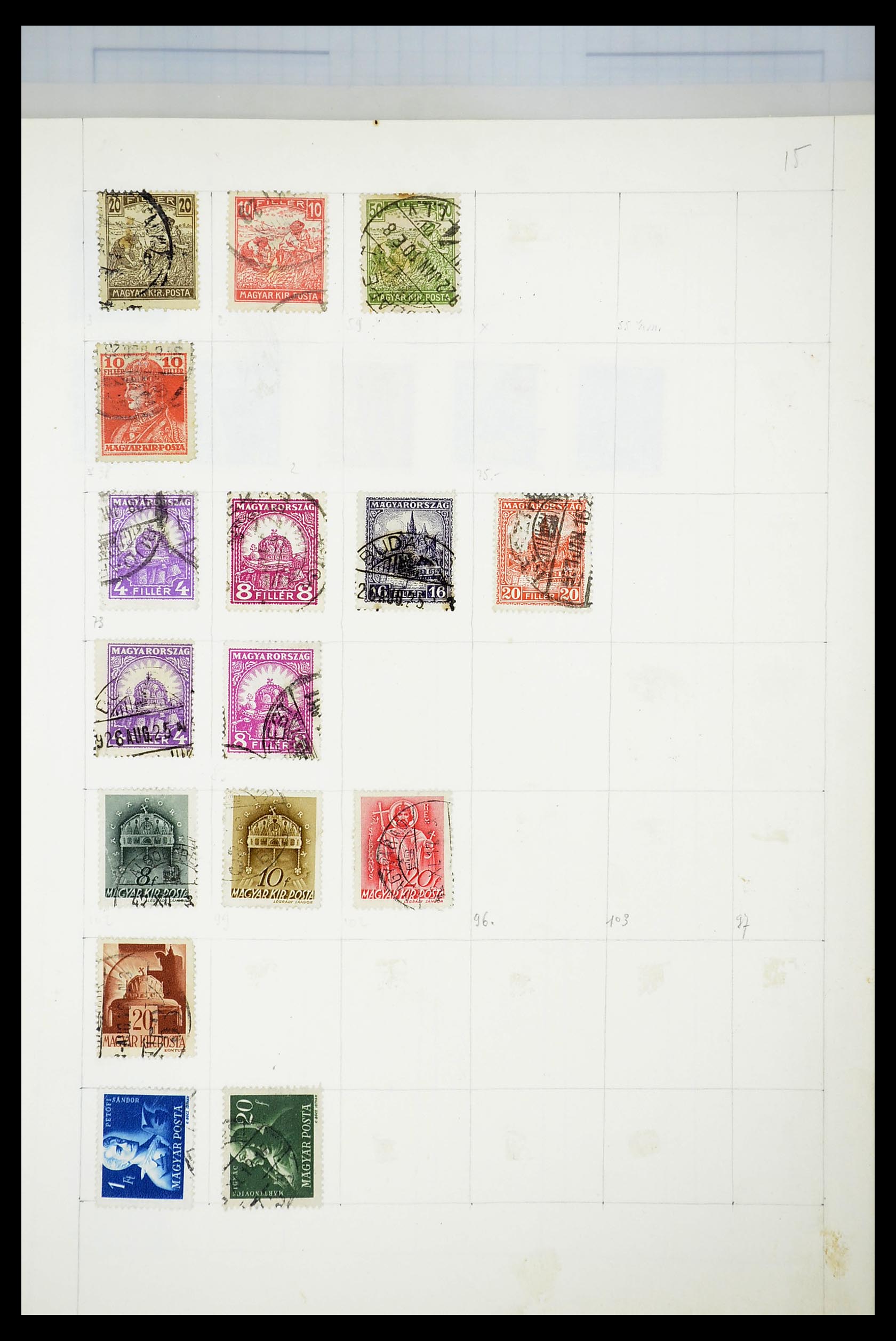 34627 058 - Postzegelverzameling 34627 Hongarije 1871-1950.
