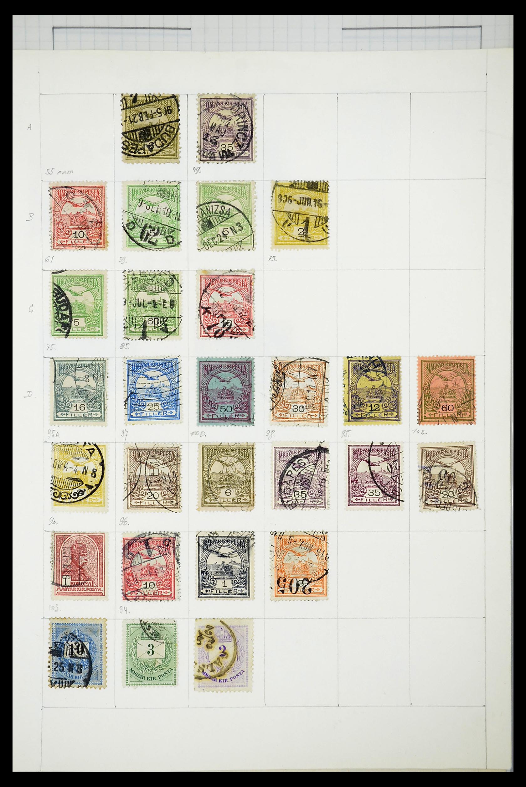 34627 063 - Postzegelverzameling 34627 Hongarije 1871-1950.