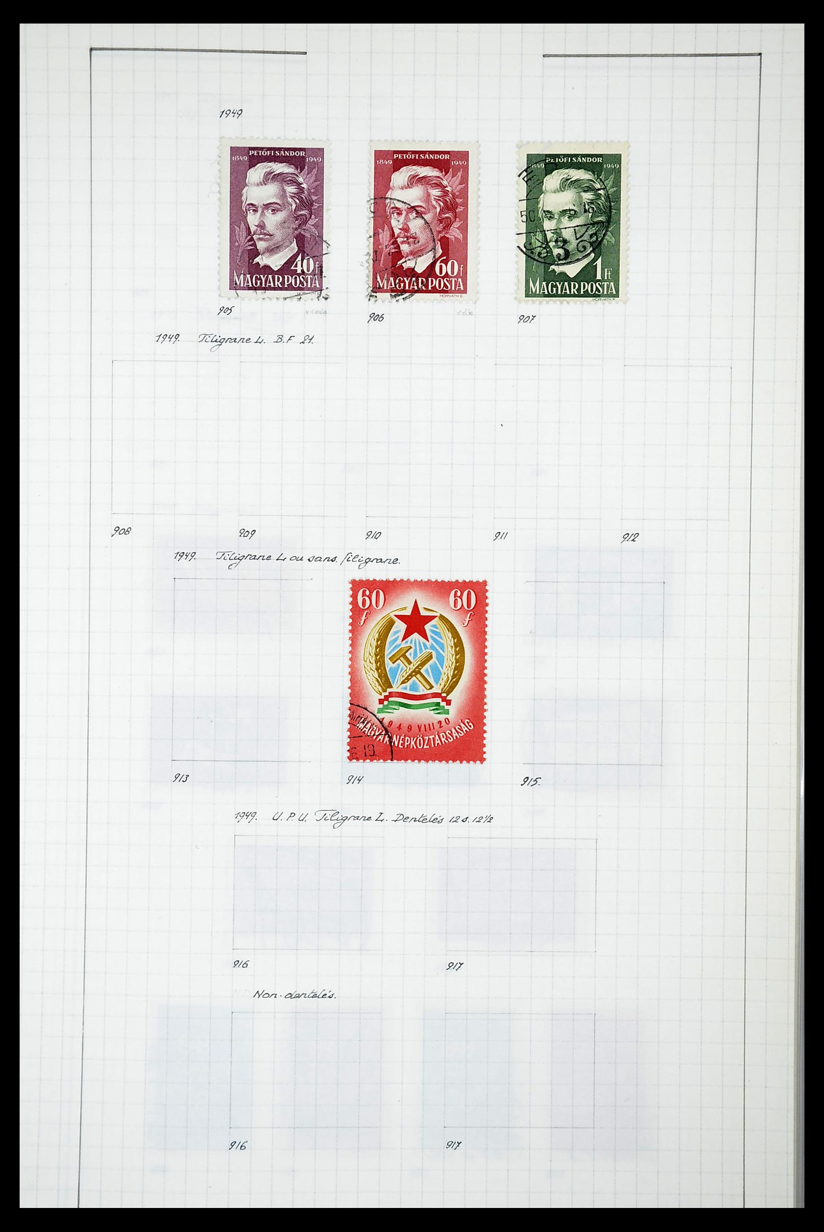 34627 065 - Postzegelverzameling 34627 Hongarije 1871-1950.