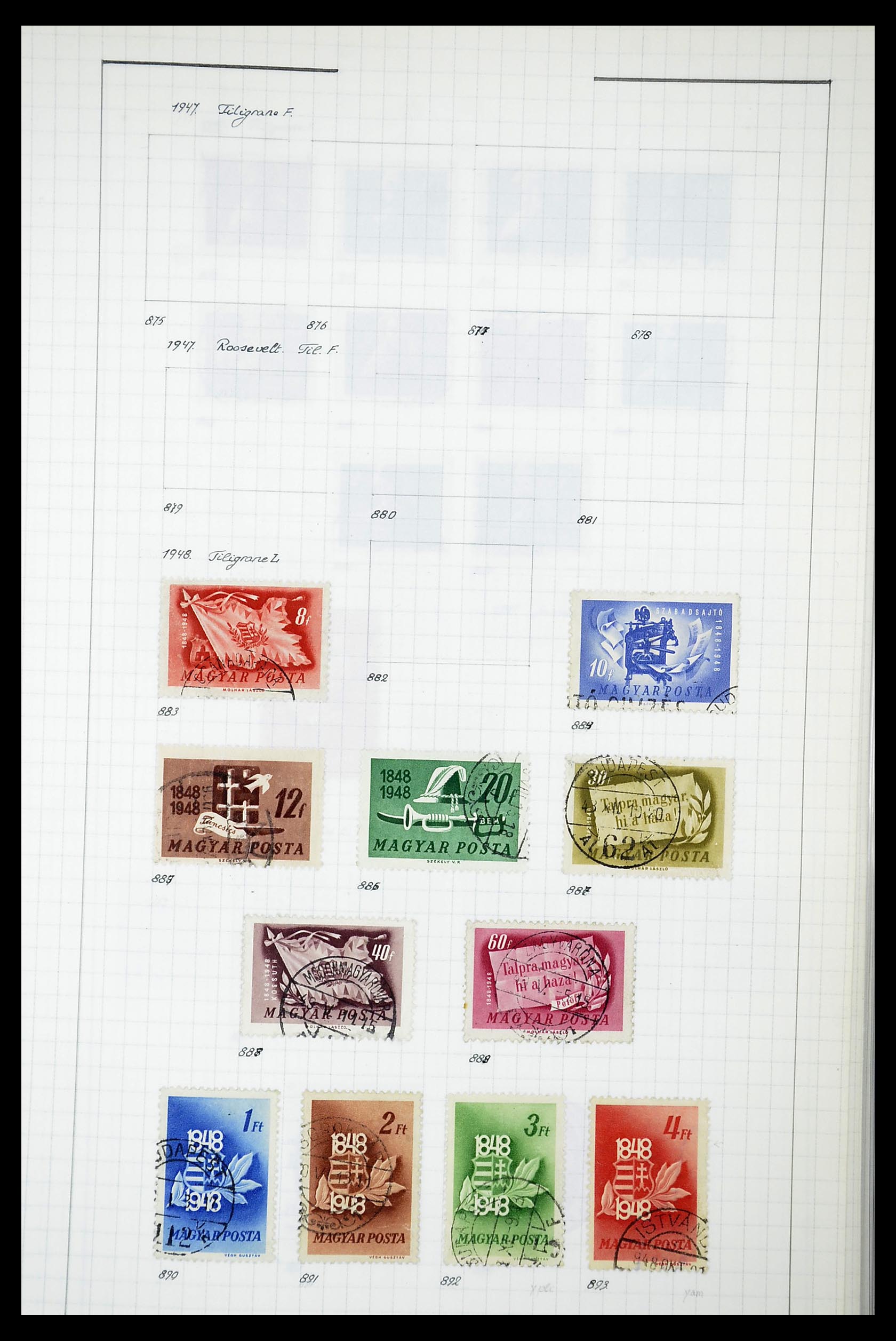 34627 066 - Postzegelverzameling 34627 Hongarije 1871-1950.