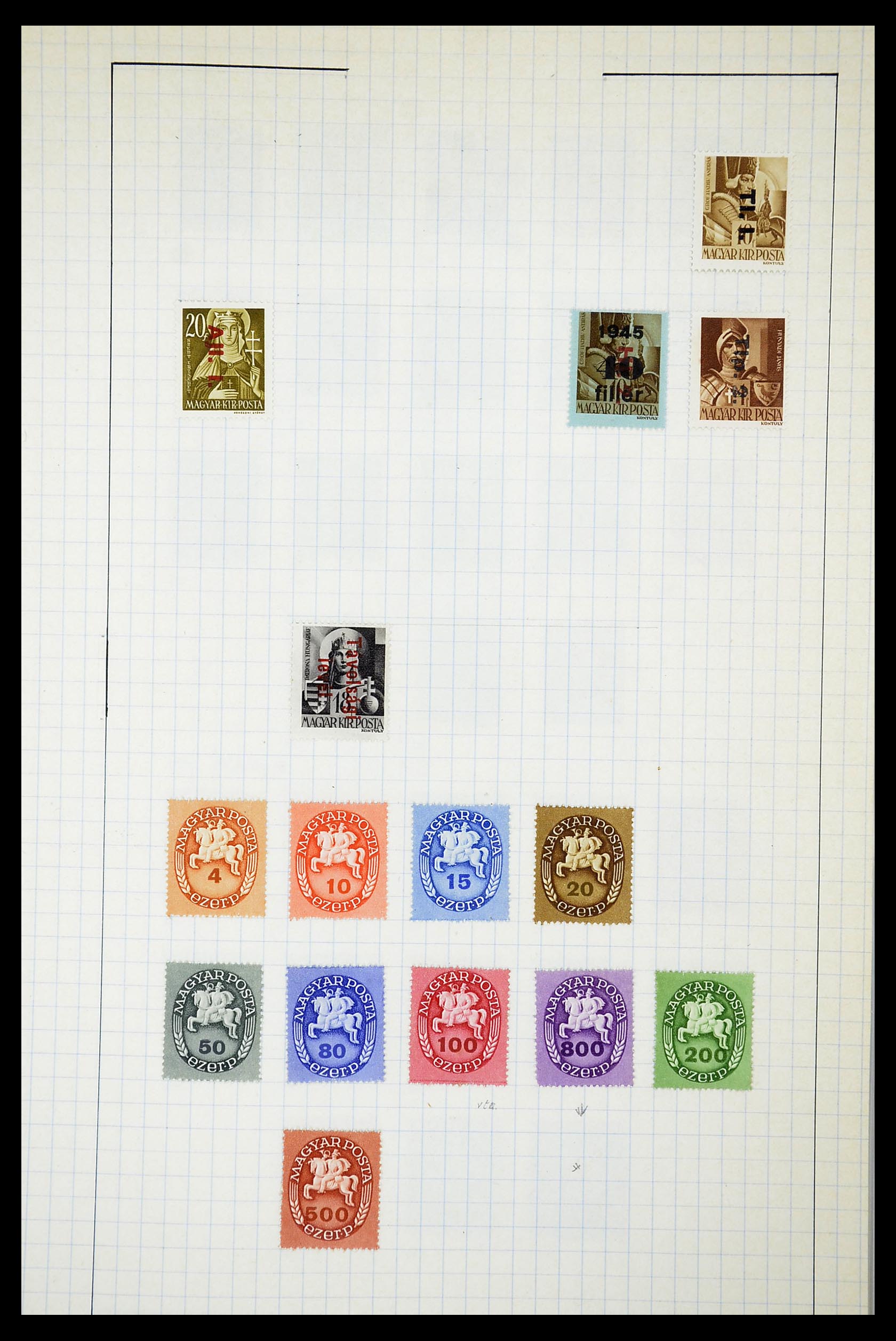 34627 072 - Postzegelverzameling 34627 Hongarije 1871-1950.