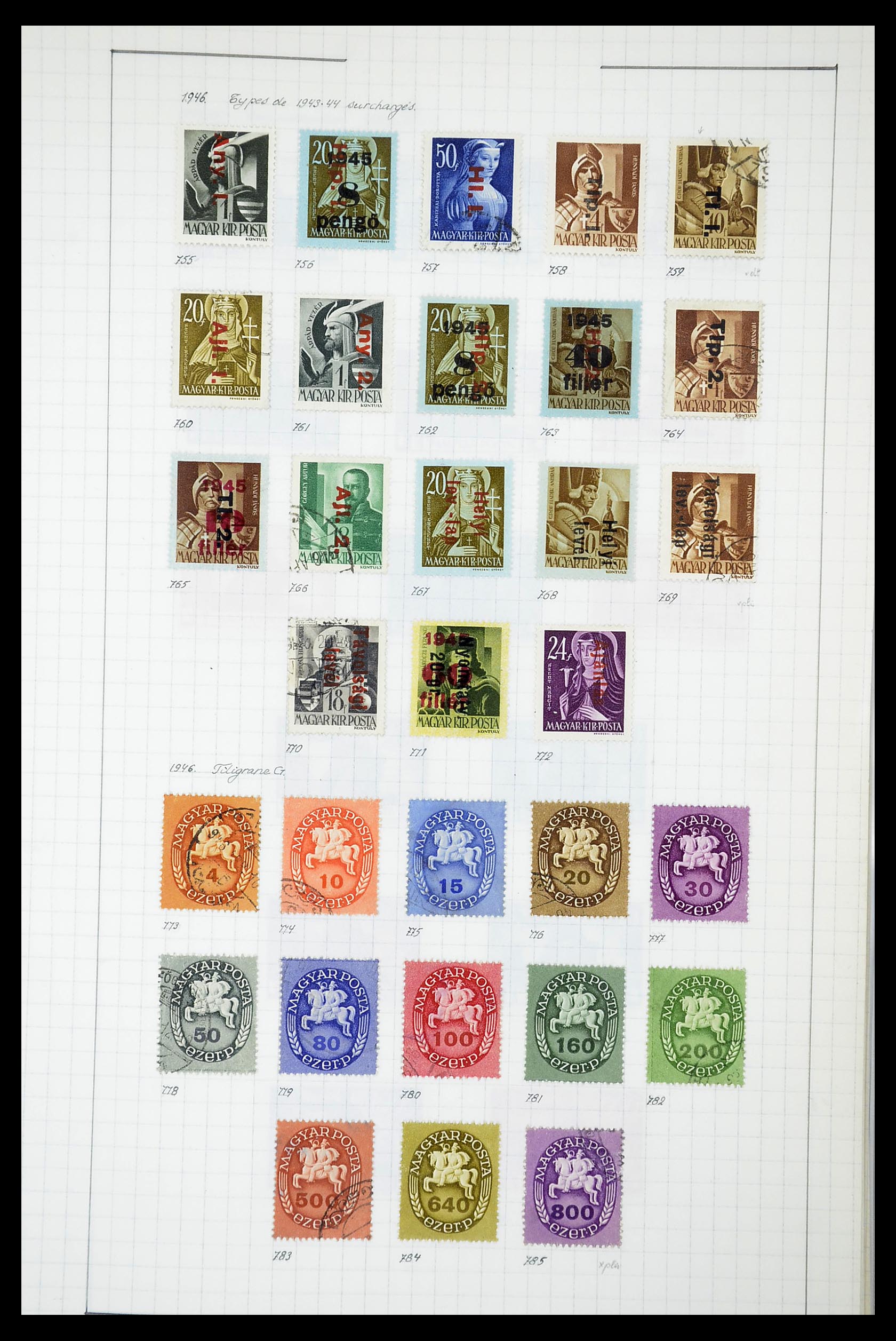 34627 073 - Postzegelverzameling 34627 Hongarije 1871-1950.