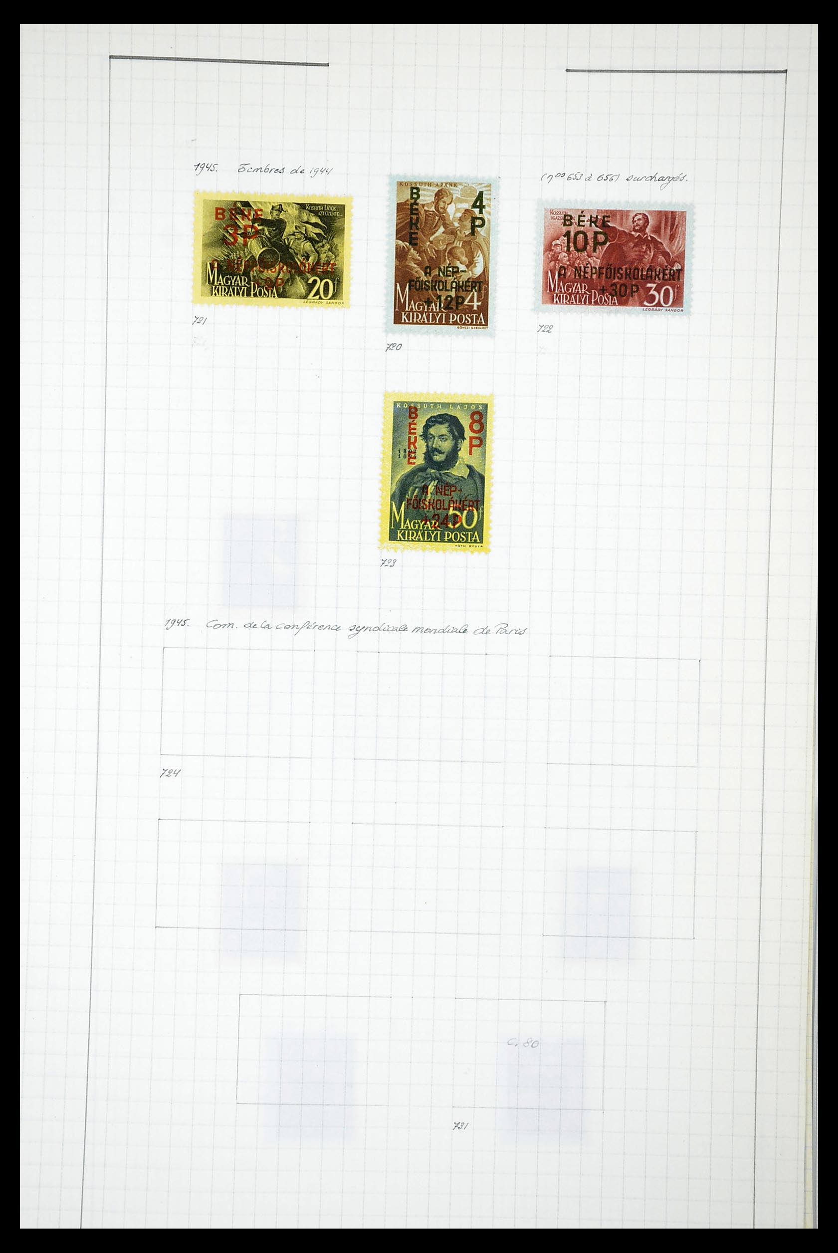 34627 075 - Postzegelverzameling 34627 Hongarije 1871-1950.