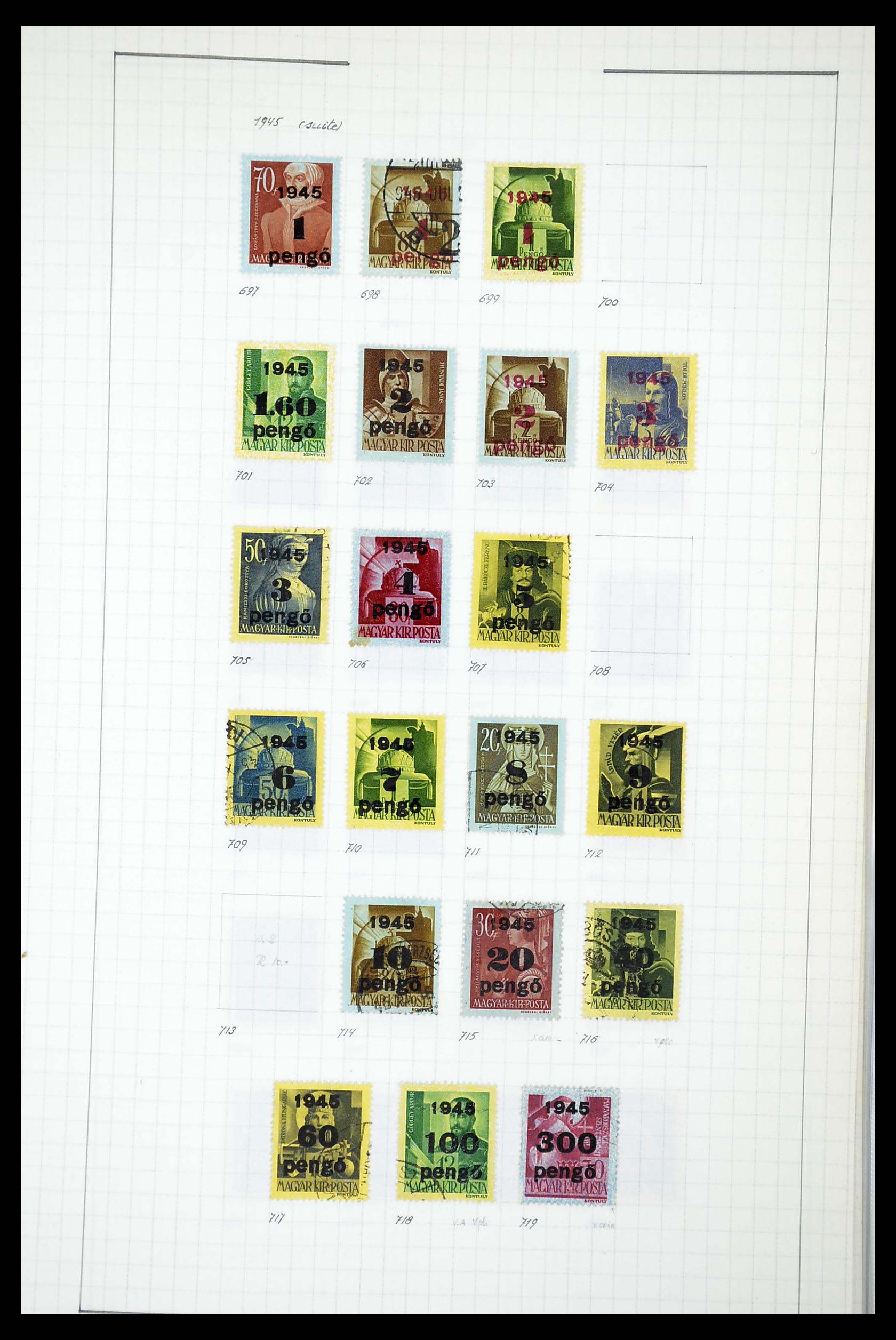 34627 077 - Postzegelverzameling 34627 Hongarije 1871-1950.