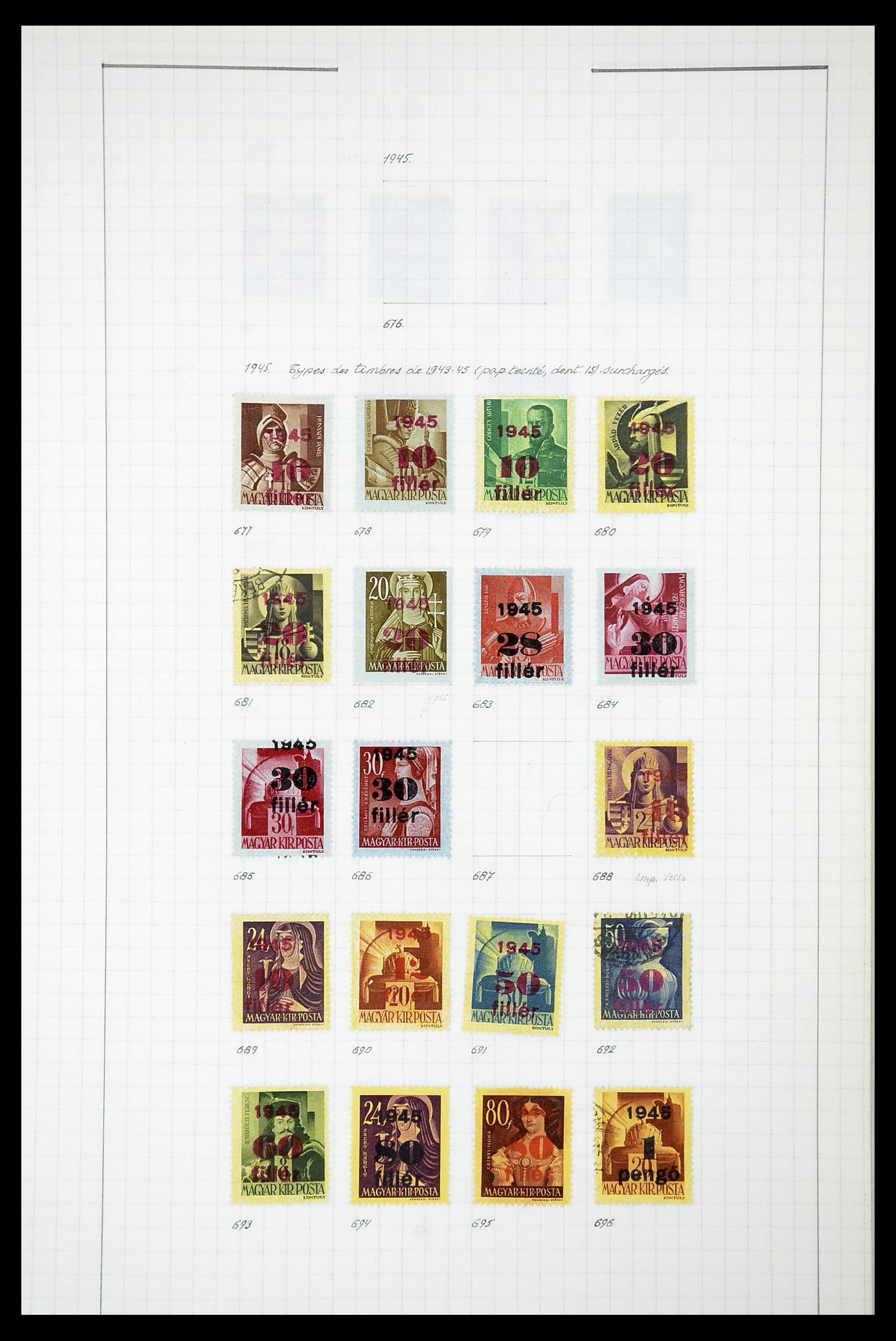34627 078 - Postzegelverzameling 34627 Hongarije 1871-1950.